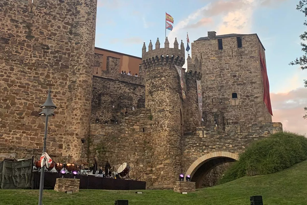 Foto del Castillo de Ponferrada el sábado de la Noche Templaria