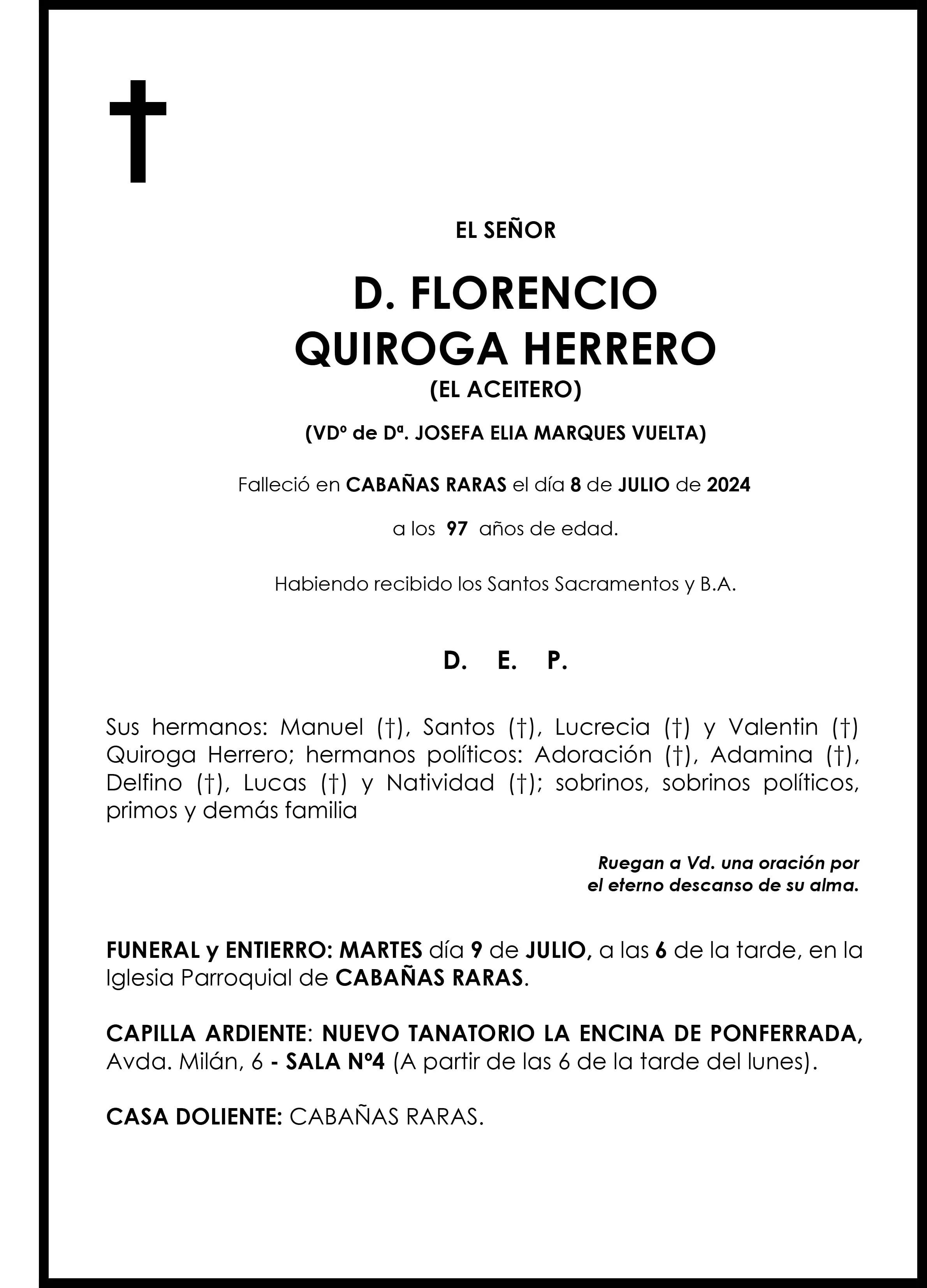 FLORENCIO QUIROGA HERRERO