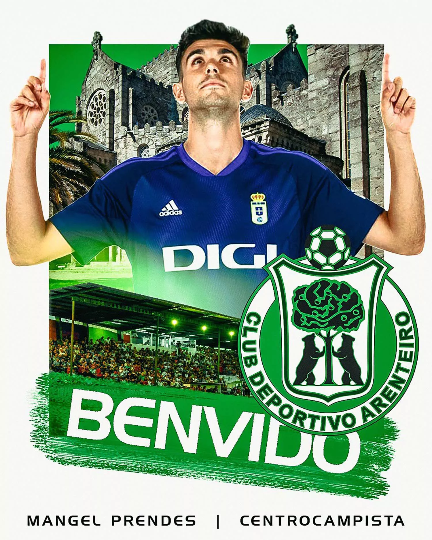 Mangel Prendes, nuevo jugador del Arenteiro Imagen @CD Arenteiro