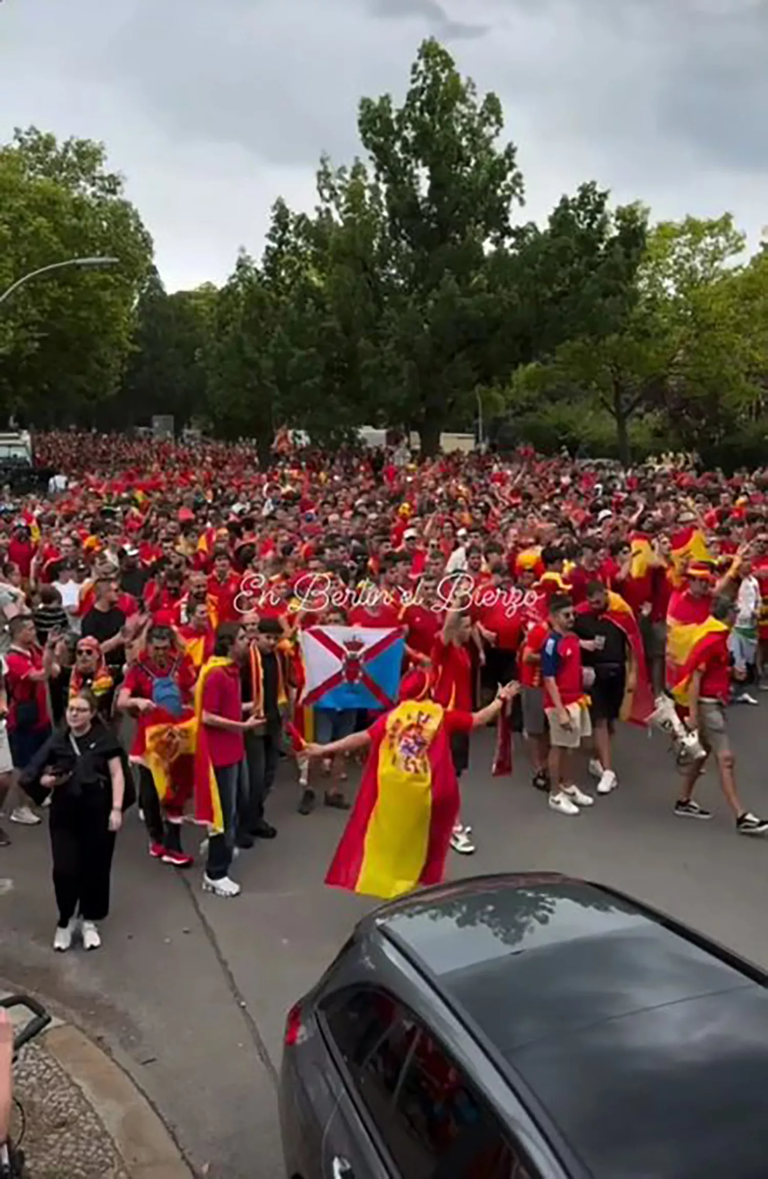 Bandera del Bierzo en la final de la Eurocopa