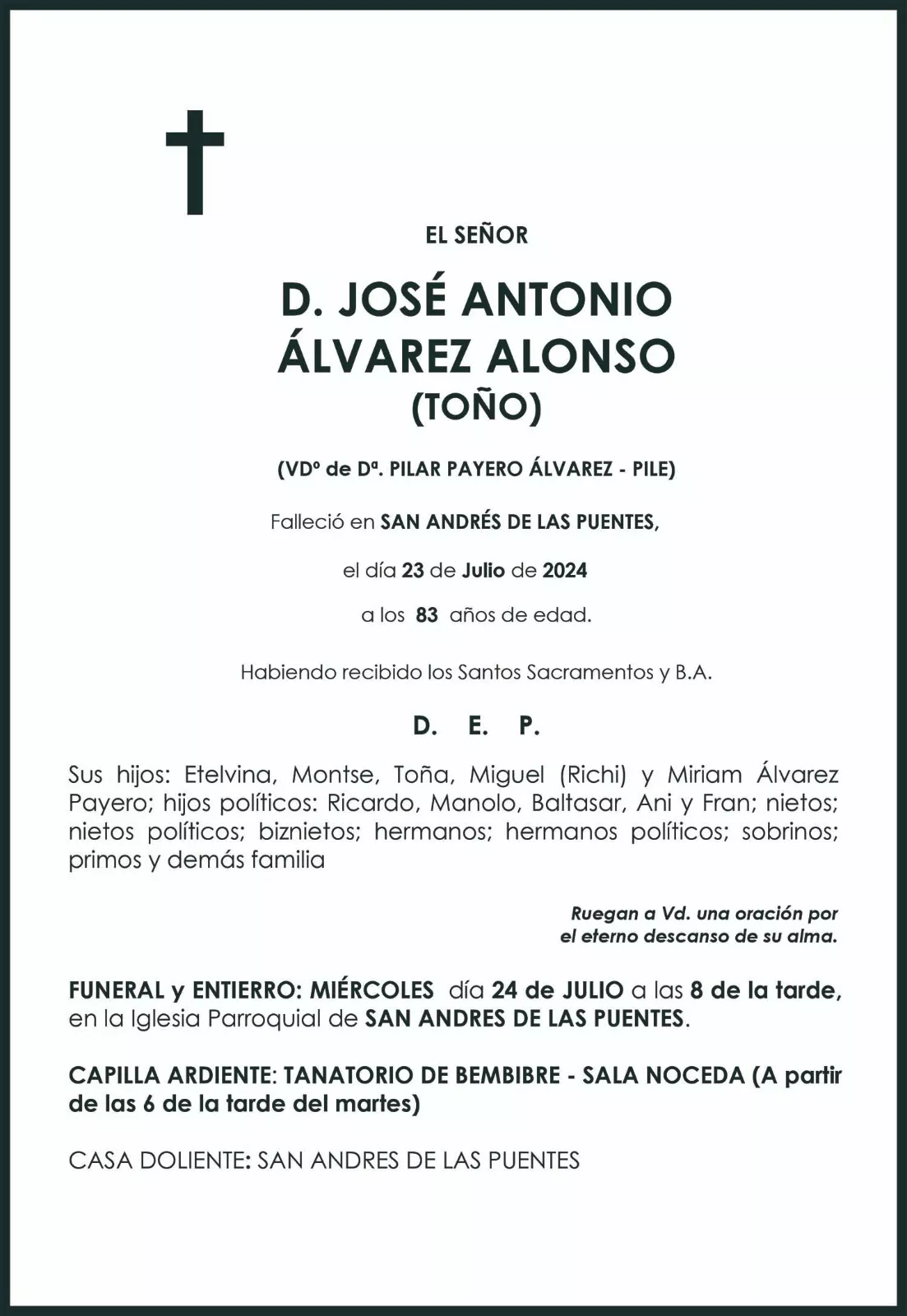 JOSE ANTONIO ALVAREZ ALONSO 