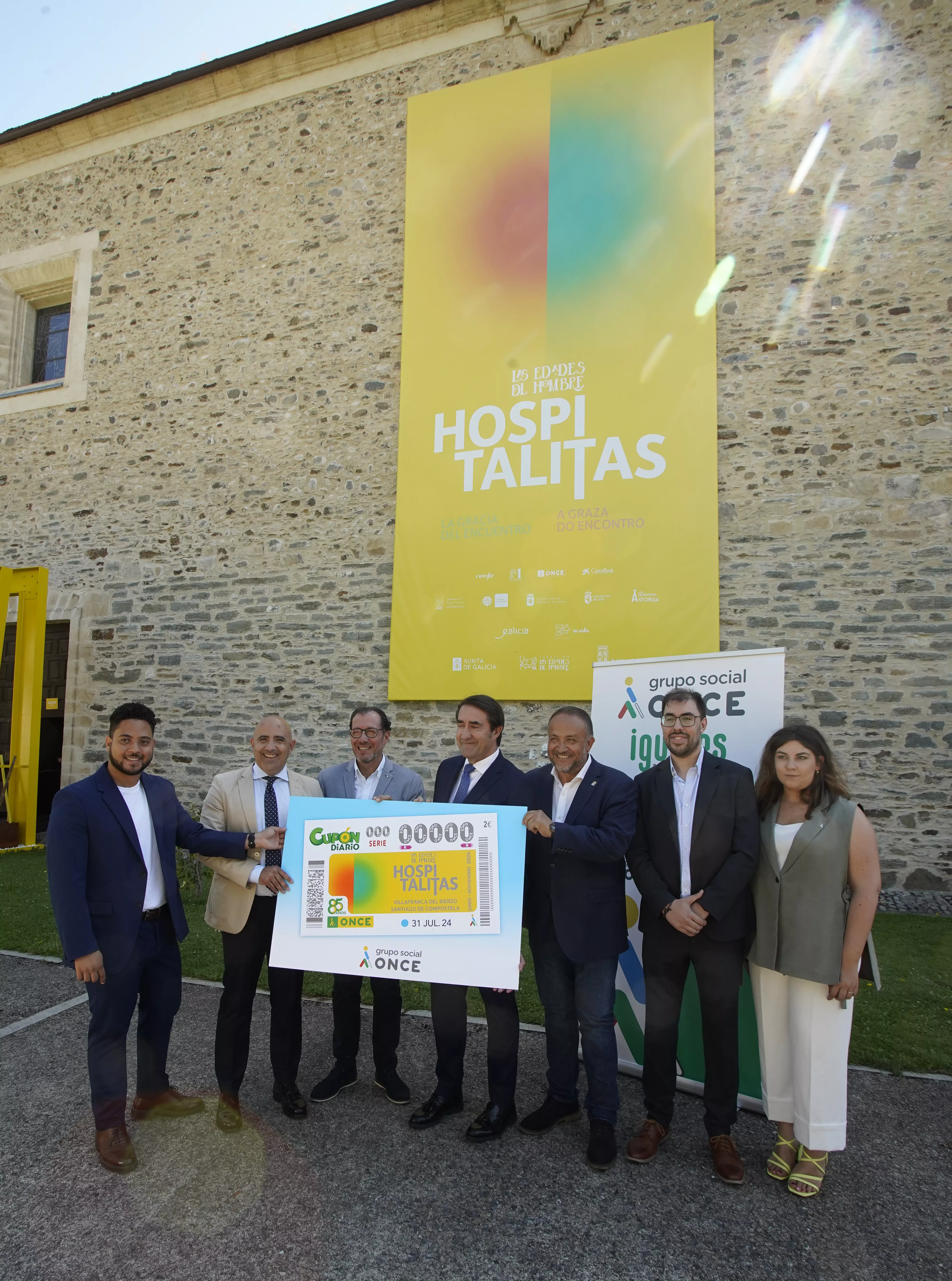 Presentación del cupón de la ONCE dedicado a la exposición 'Hospitalitas' de Las Edades del Hombre