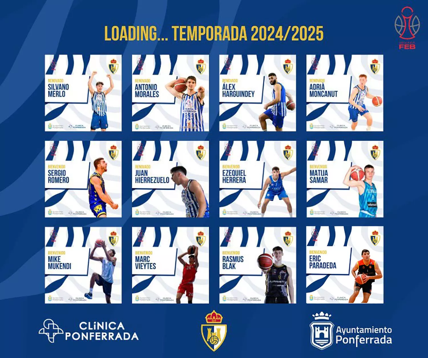 Fichajes del Baloncesto Clínica Ponferrada para la temporada 2024/2025