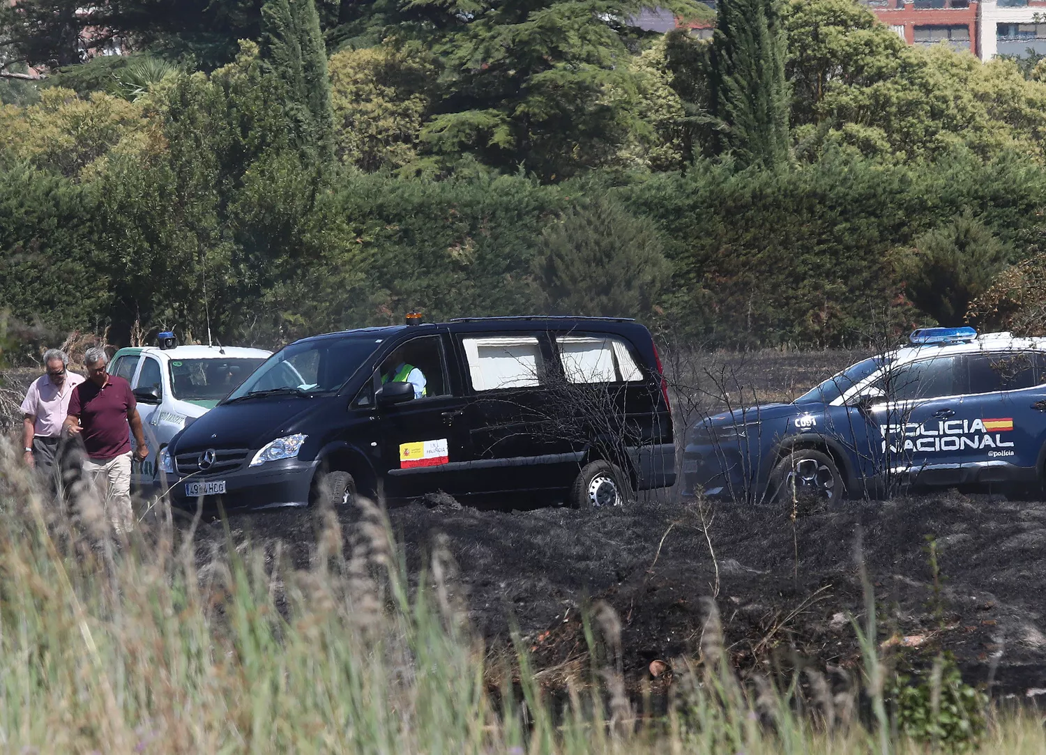  Hallan el cadáver de un hombre de 79 años entre los restos del incendio en una tierra de cultivo en Palencia