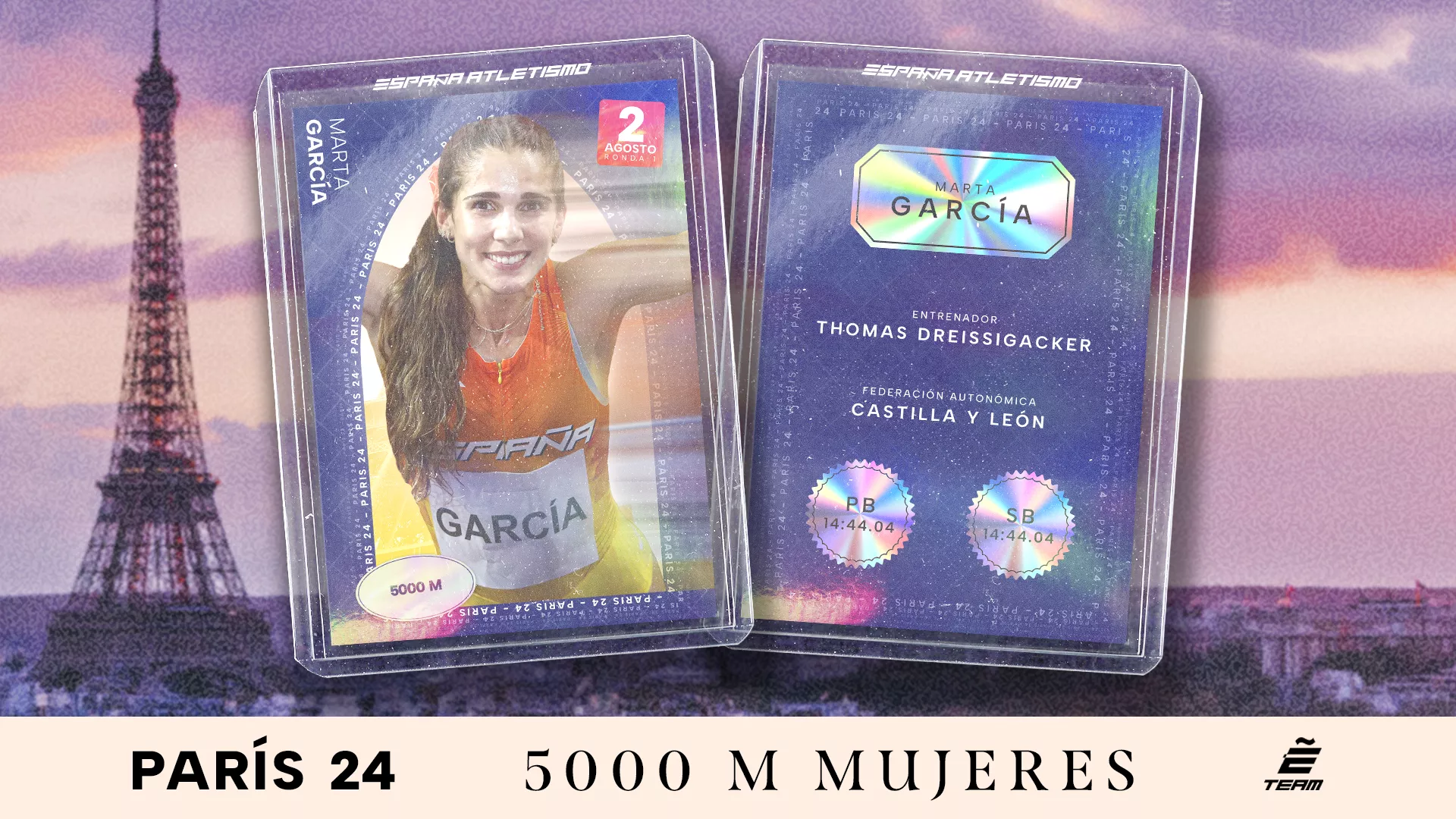 Marta García cromos España Atletismo para París 2024