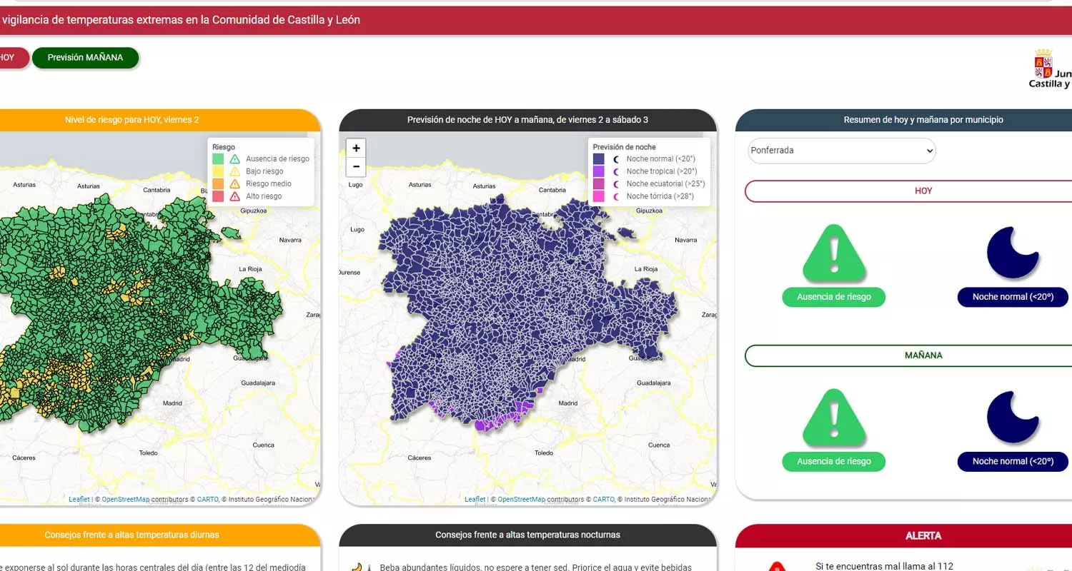 Castilla y León crea un servicio de "alta precisión" por municipios para los episodios de altas temperaturas