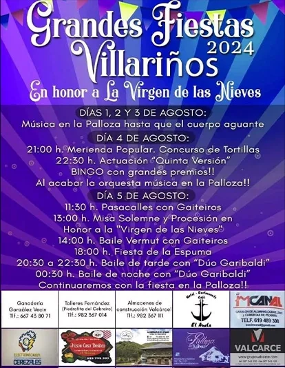 Fiestas en Villariños