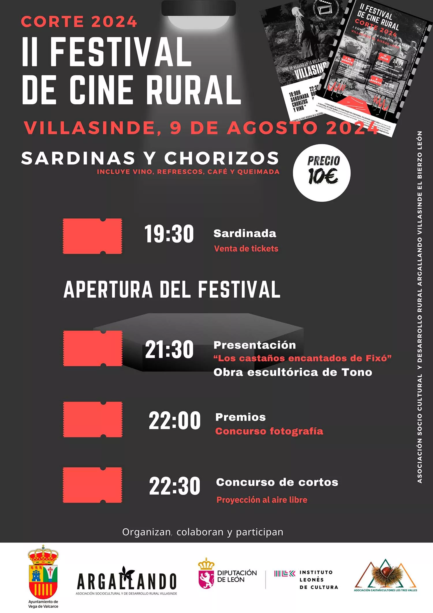 CARTEL PROGRAMA II FESTIVAL DE CORTOS VILLASINDE 2024