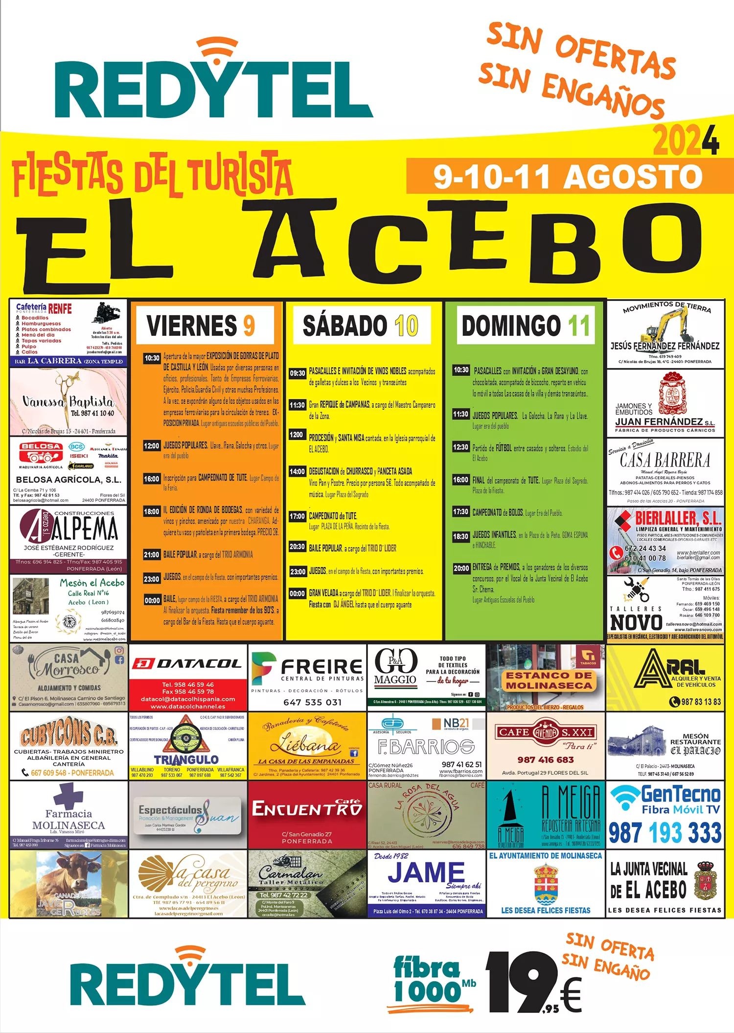 Cartel de las Fiestas del Turista de El Acebo