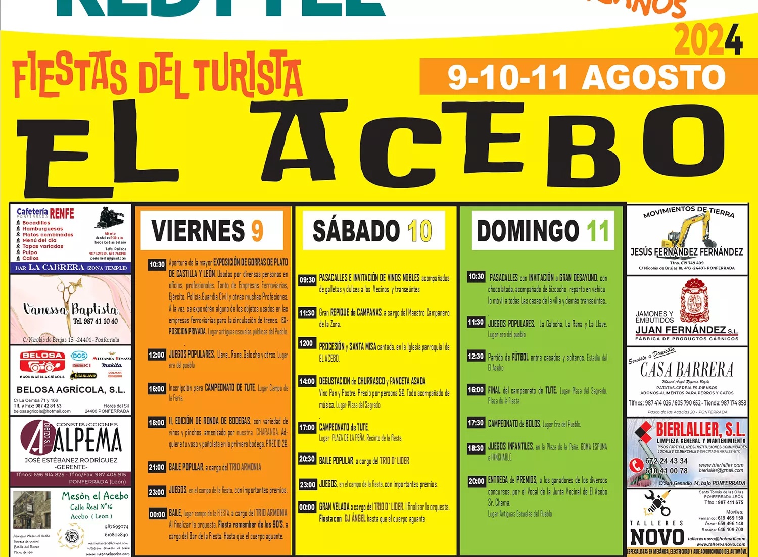 Cartel Fiestas del Turista de El Acebo