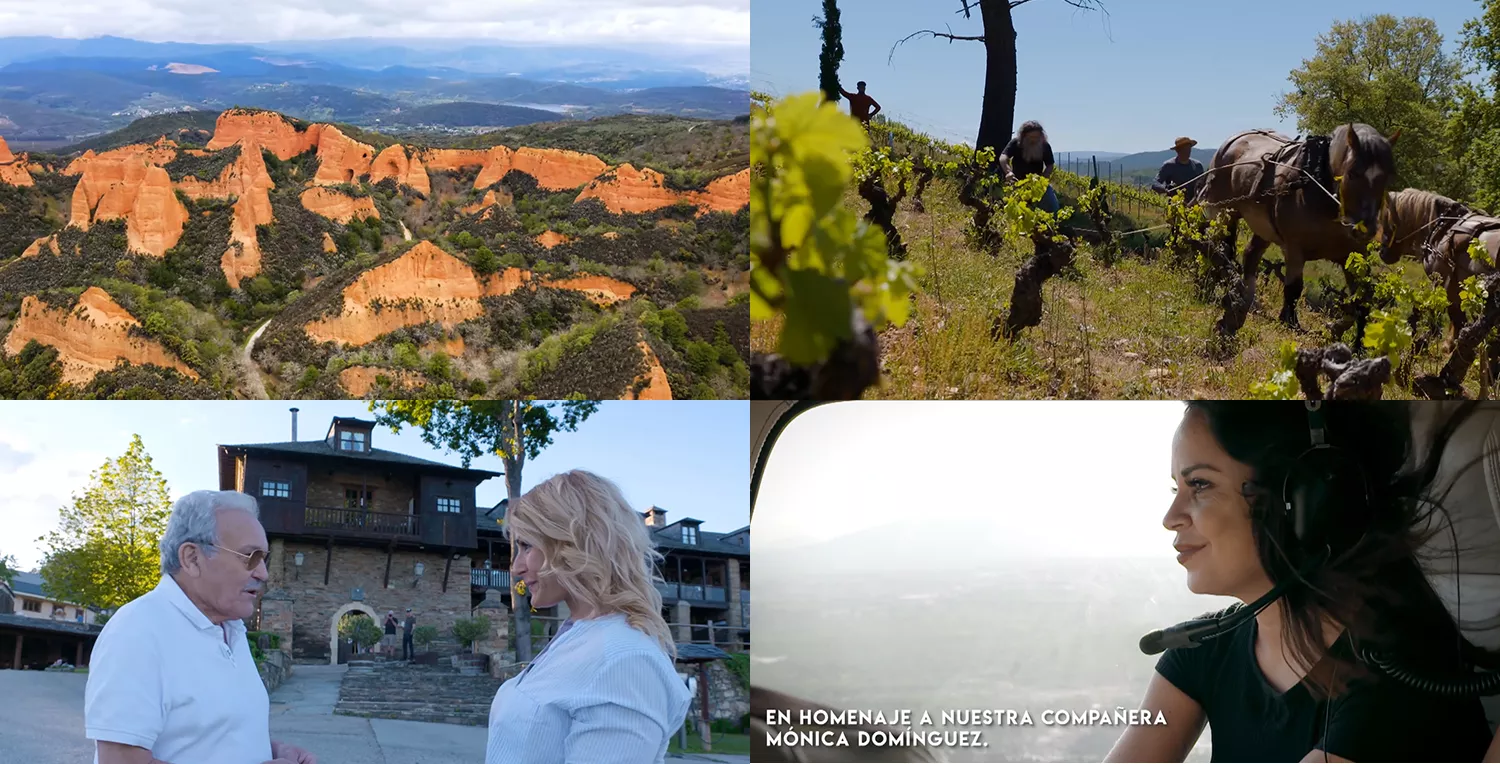 'Viajeros Cuatro' muestra El Bierzo en todo su esplendor con Prada, Raúl Pérez y Lydia Valentín como embajadores y homenajea a Mónica Domínguez