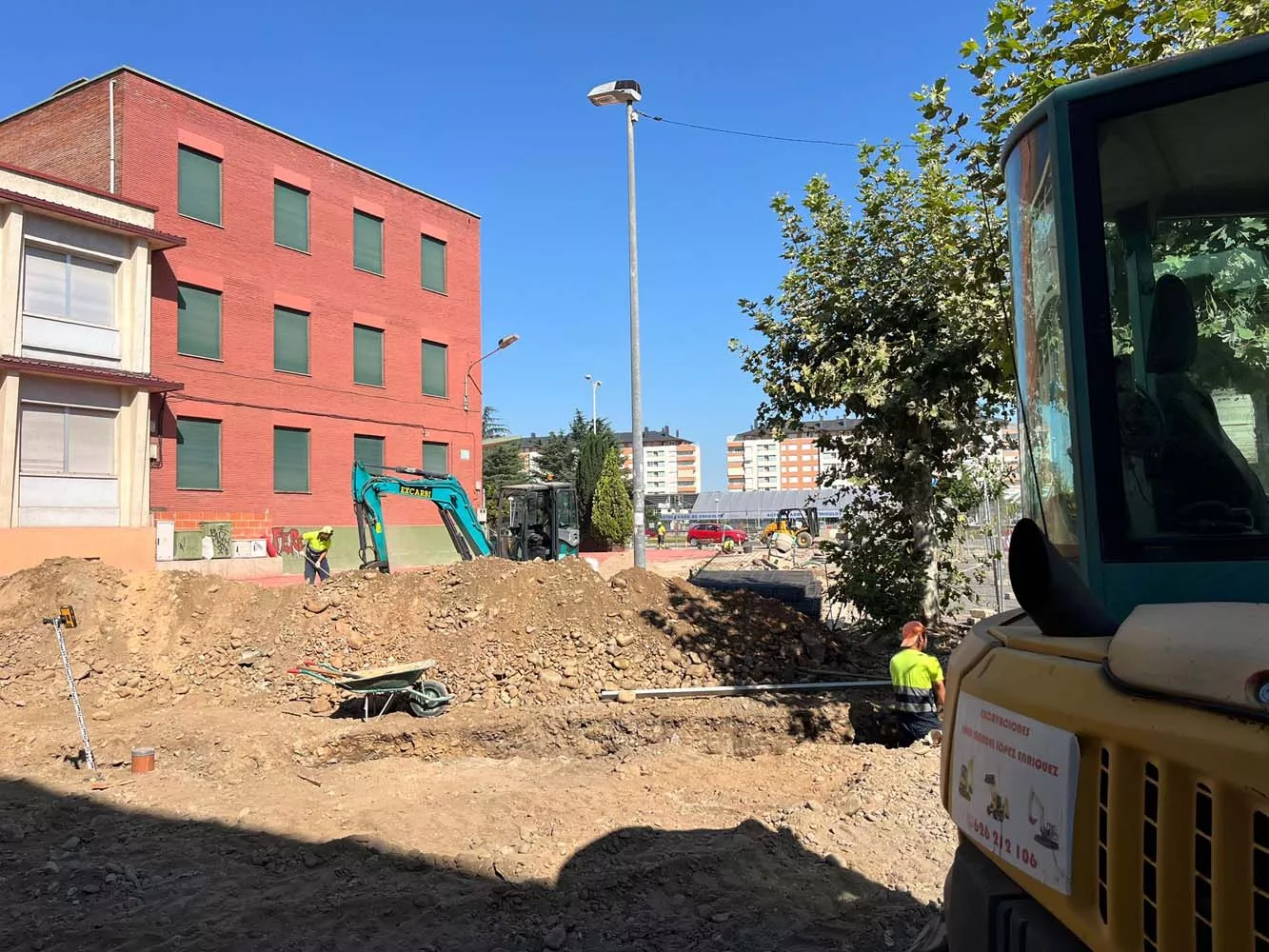 Obras en la calle Gómez Núñez de Ponferrada 