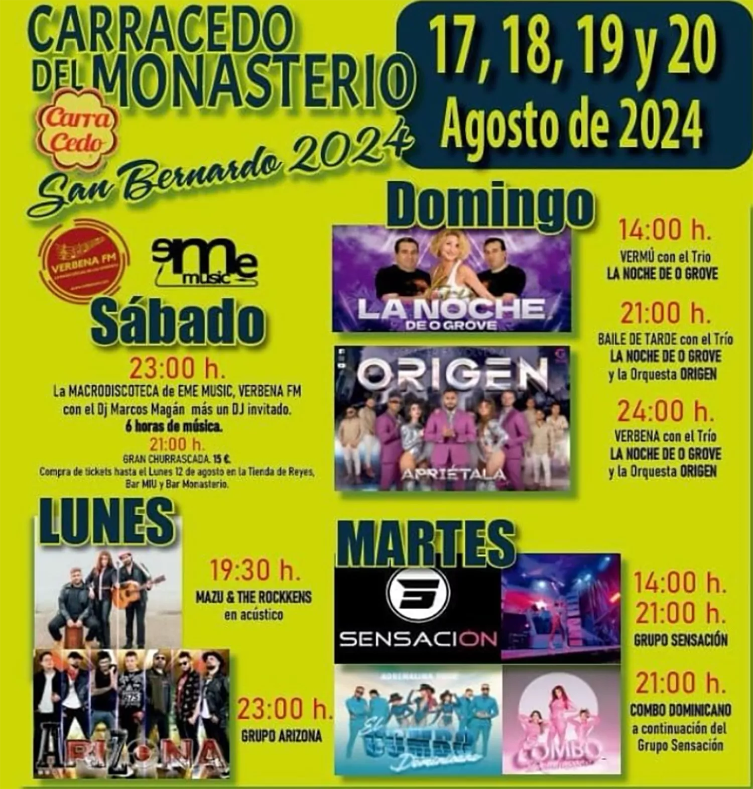 Cartel de las fiestas de Carracedo del Monasterio 