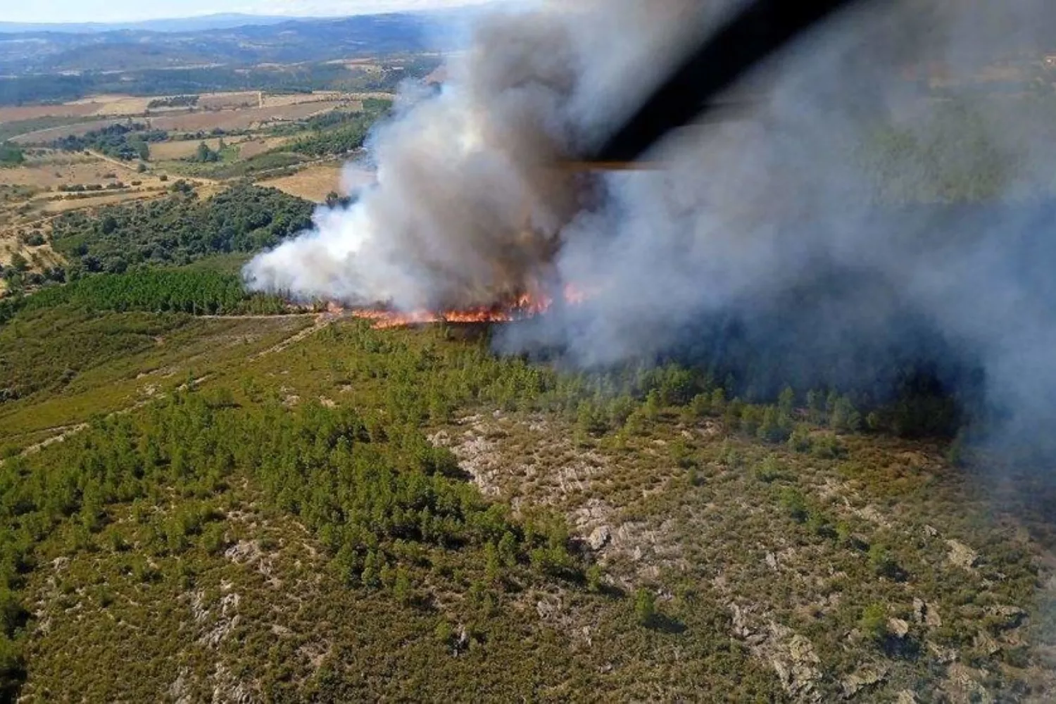 Declarado un incendio forestal de nivel 1 en Trabazos (Zamora) por posible afección a más de 30 hectáreas de arbolado