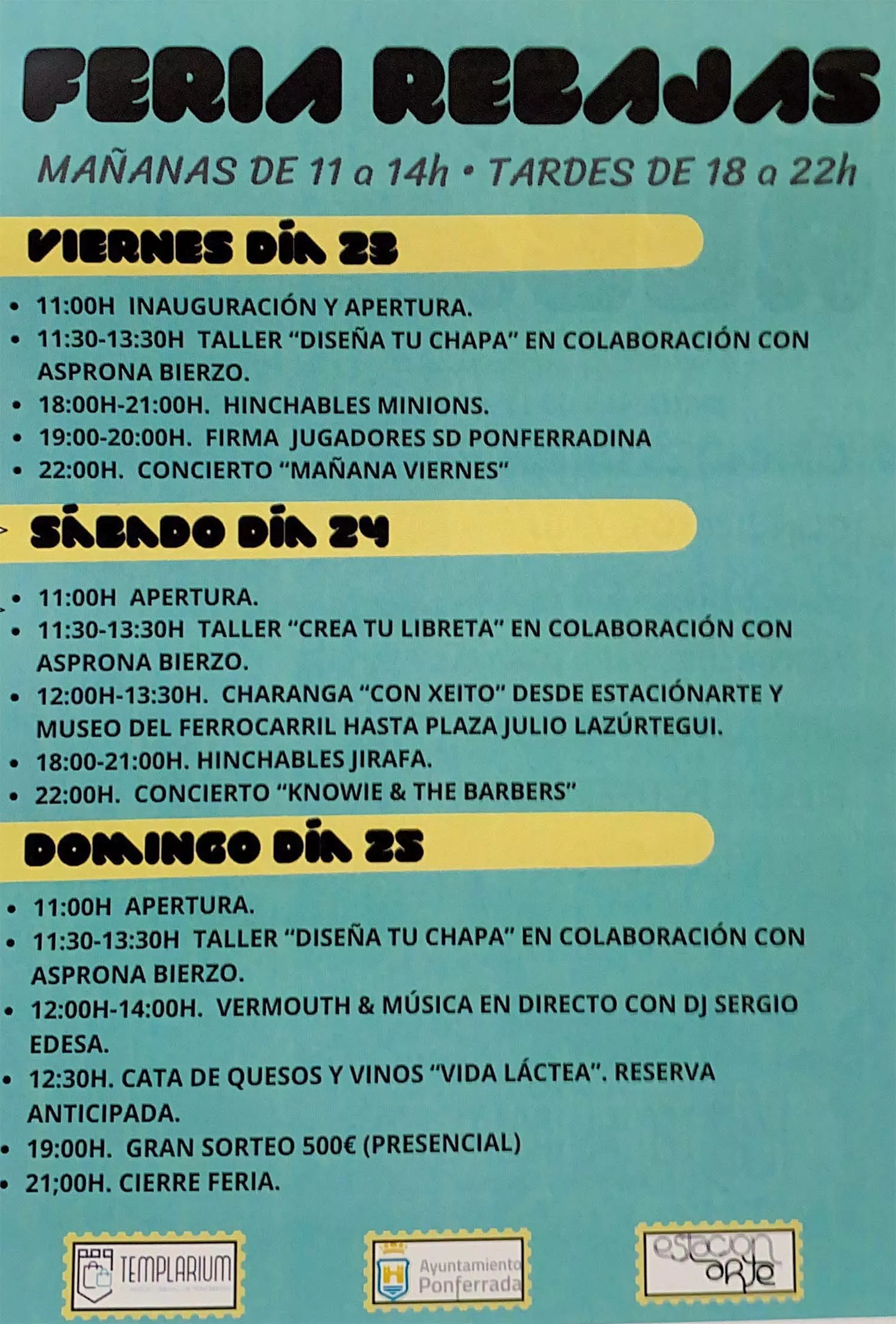 Programación feria de las rebajas