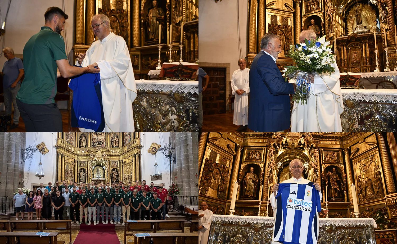 Primera ofrenda de la Ponferradina a la Virgen de La Encina tras el adiós de Yuri