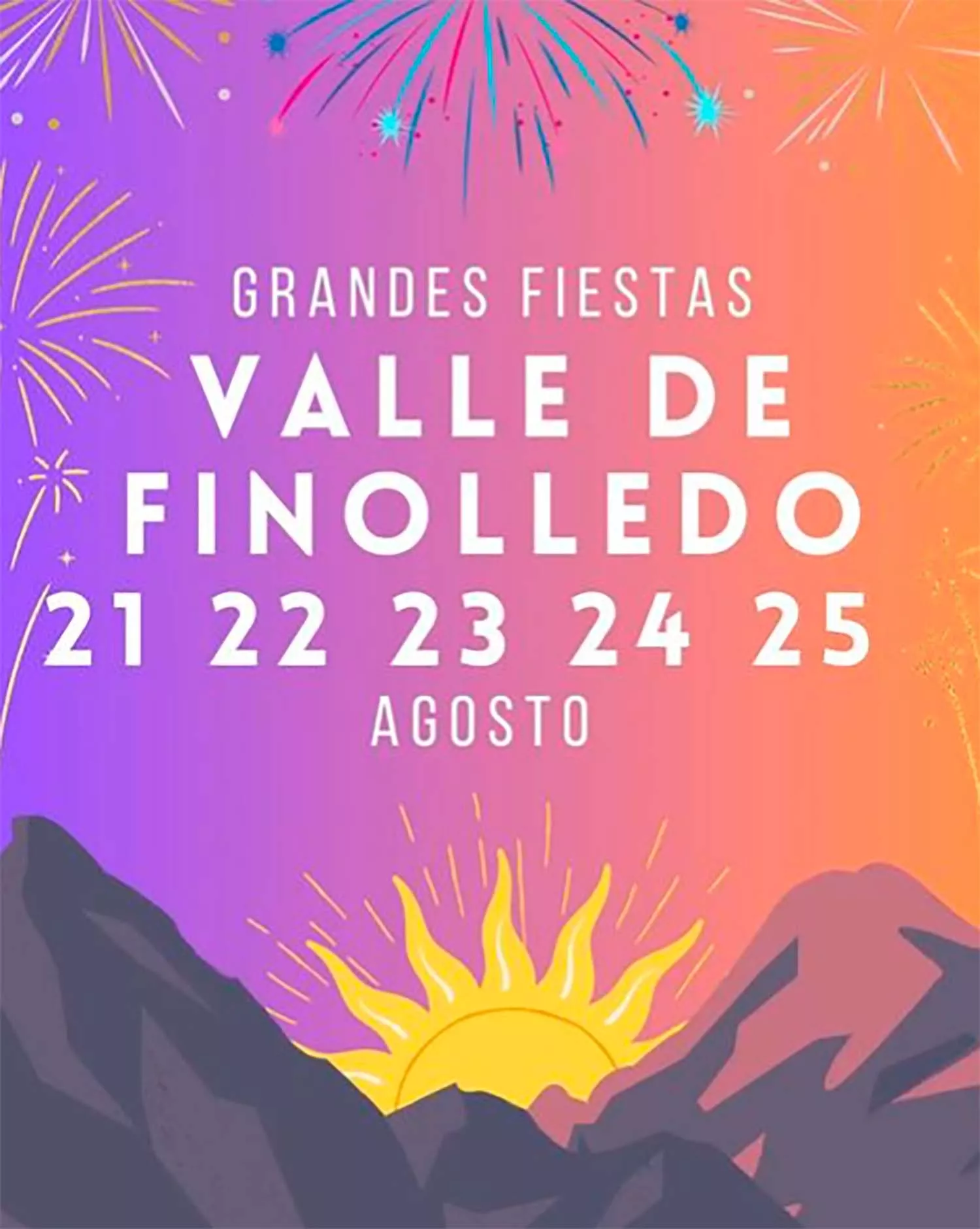 Cartel de las fiestas del Valle de Finolledo