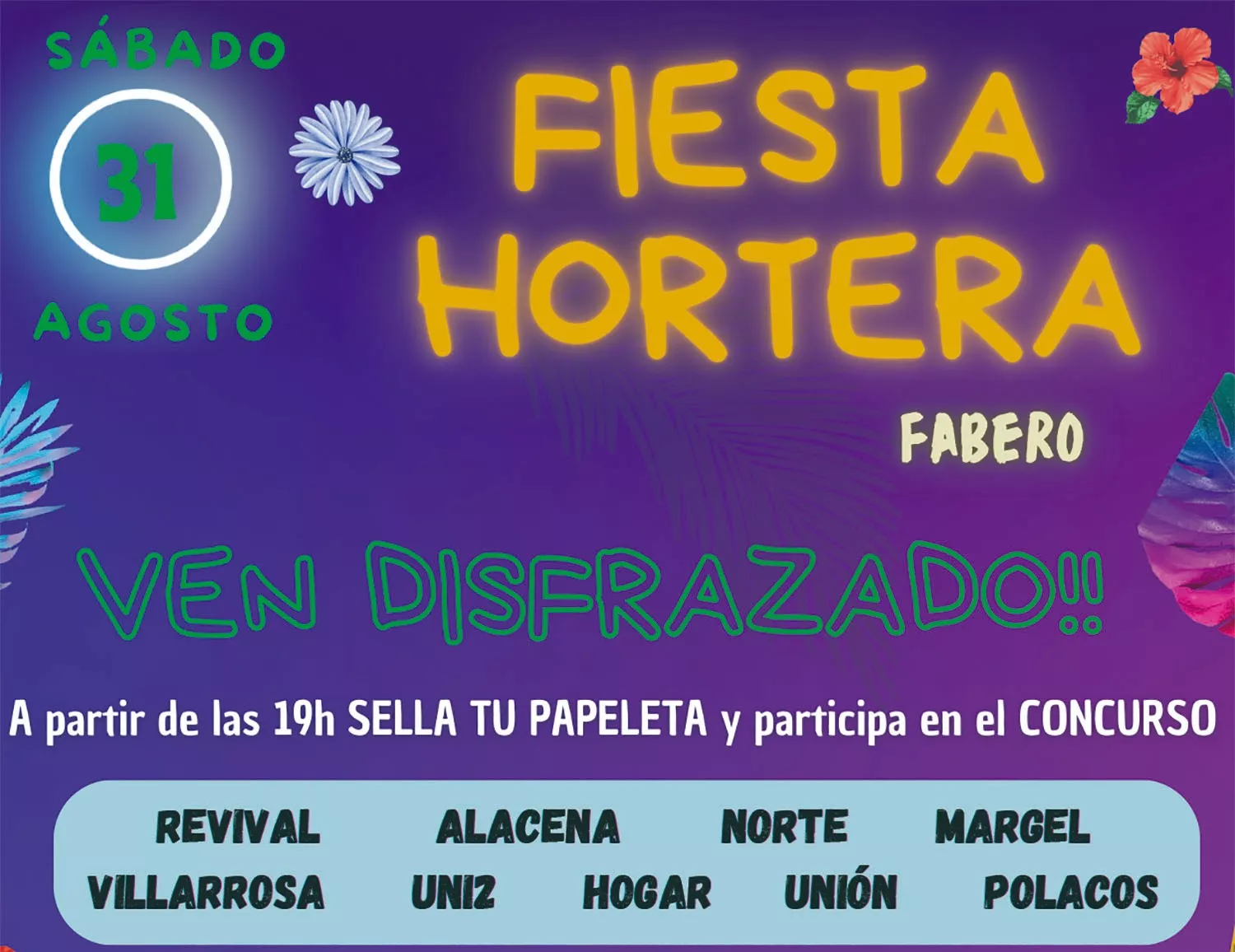 Cartel Fiesta Hortera Fabero