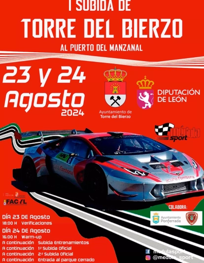 Cartel de la I Subida de Torre del Bierzo al Alto del Manzanal