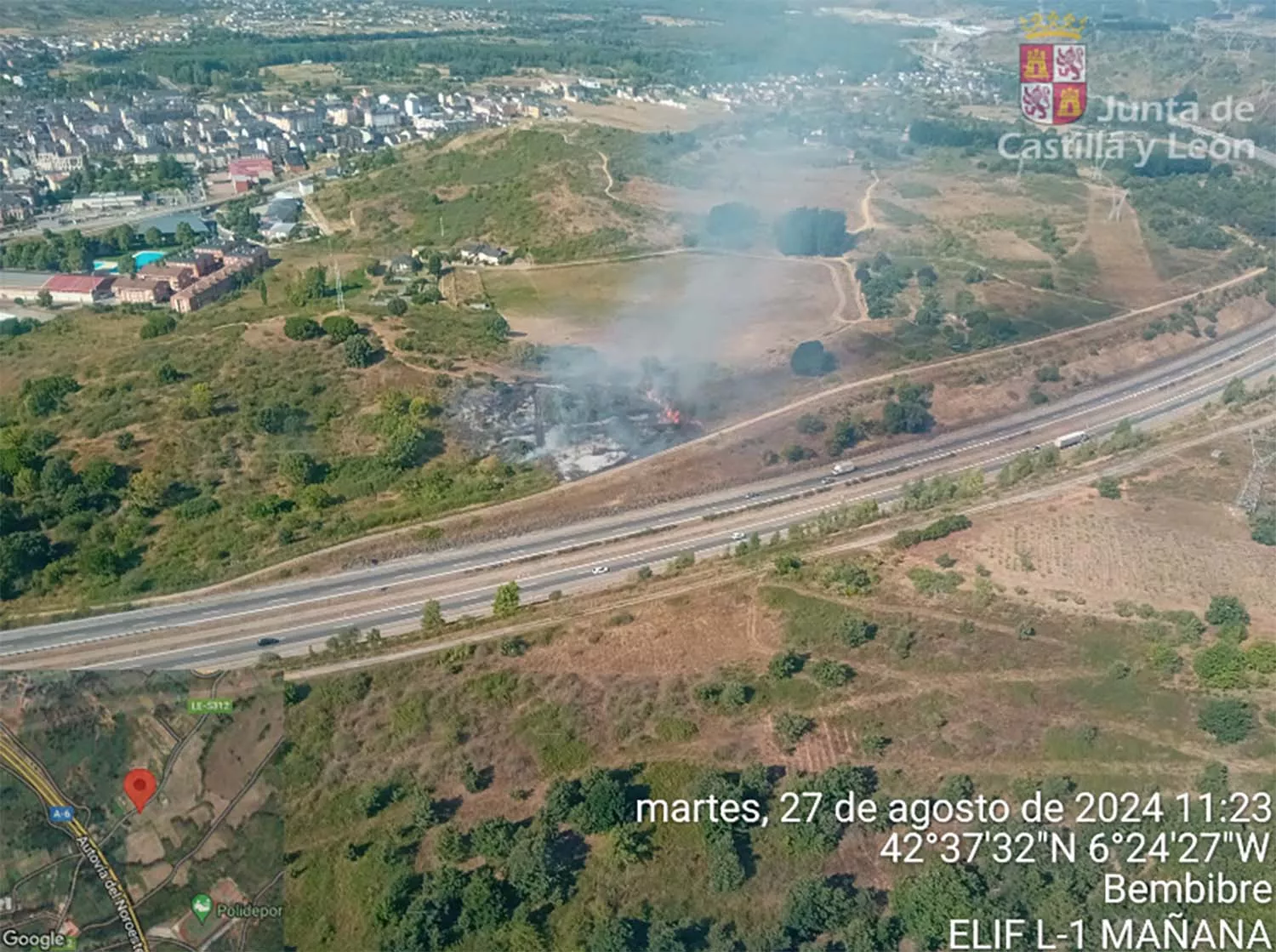 Incendio en Bembibre