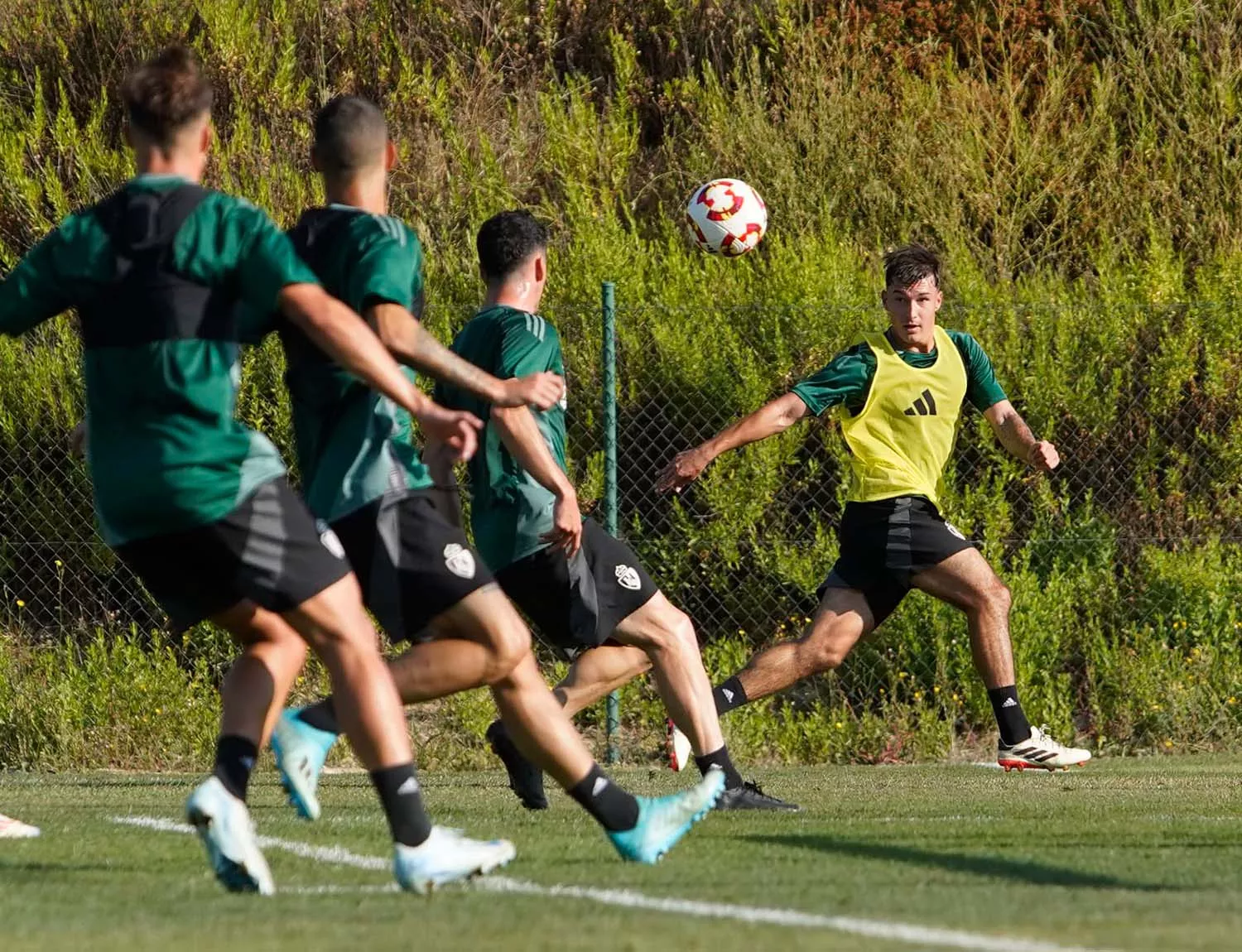 Oliver Jürgens entrenando con la SD Ponferradina