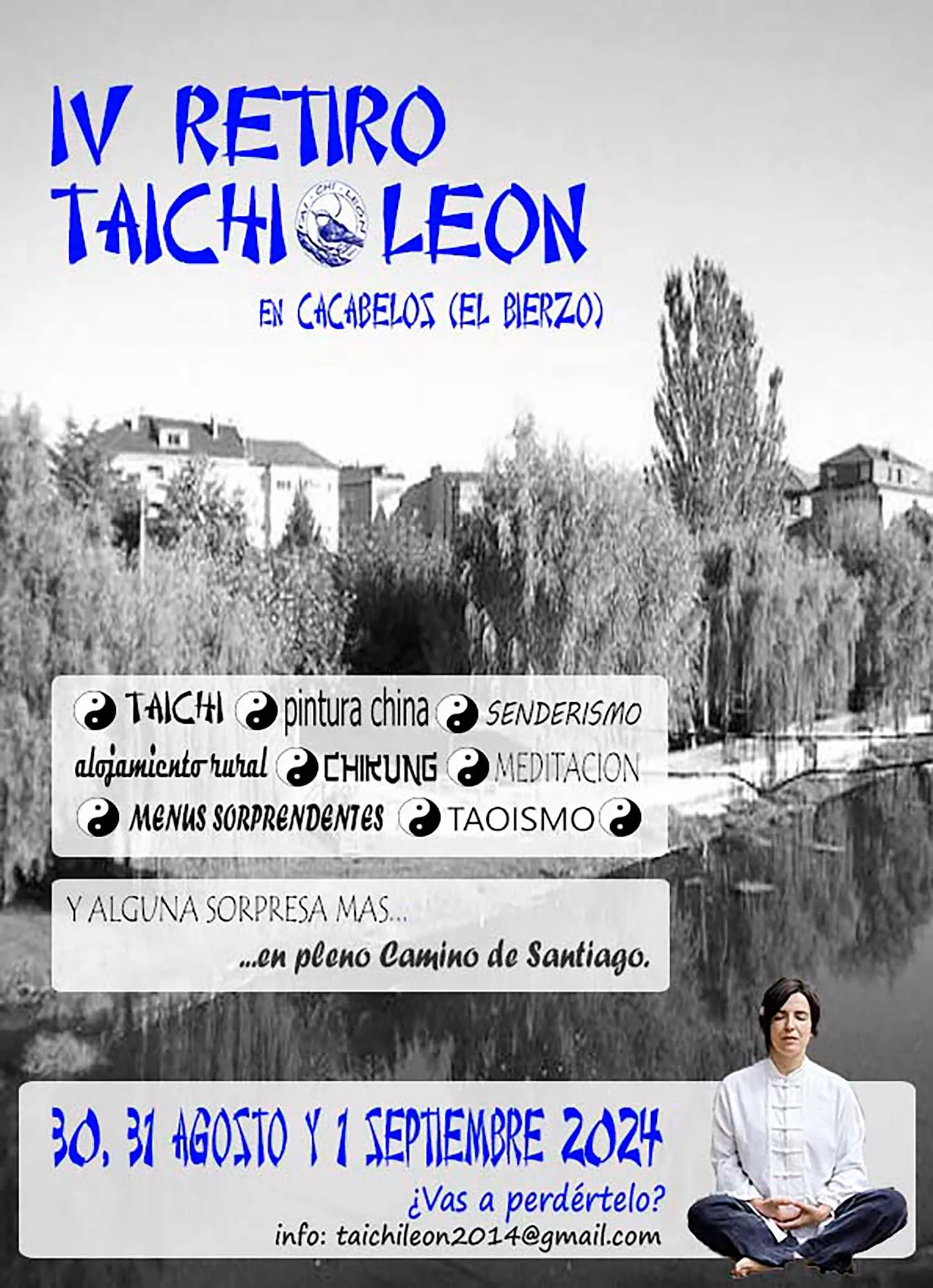 Cartel del IV Retiro de Taichí León en Cacabelos