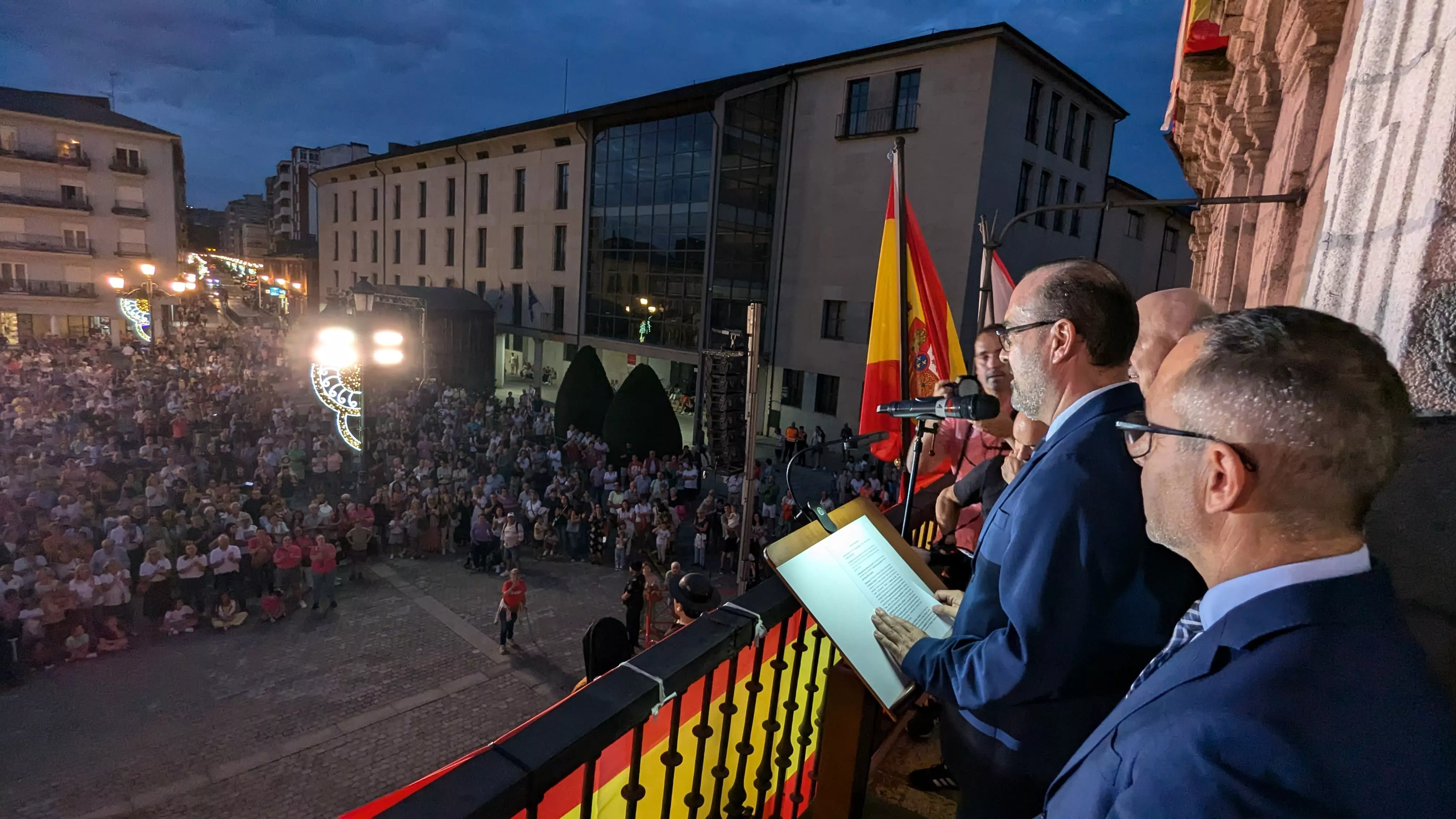 El alcalde durante el pregón