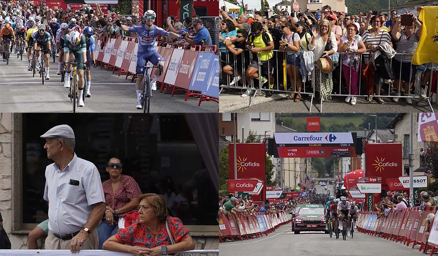 Público durante la décimo cuarta etapa de la Vuelta Ciclista a España entre las localidades de Villafranca del Bierzo y Villablino.