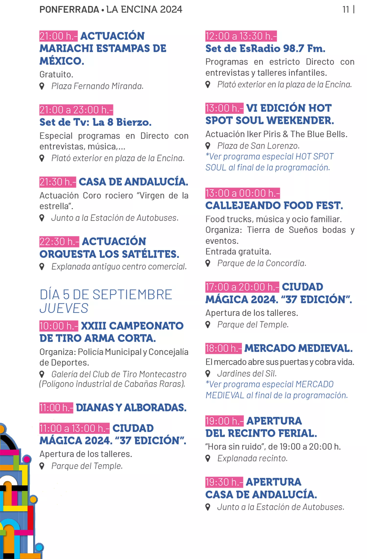 Programa Fiestas Encina Jueves 5