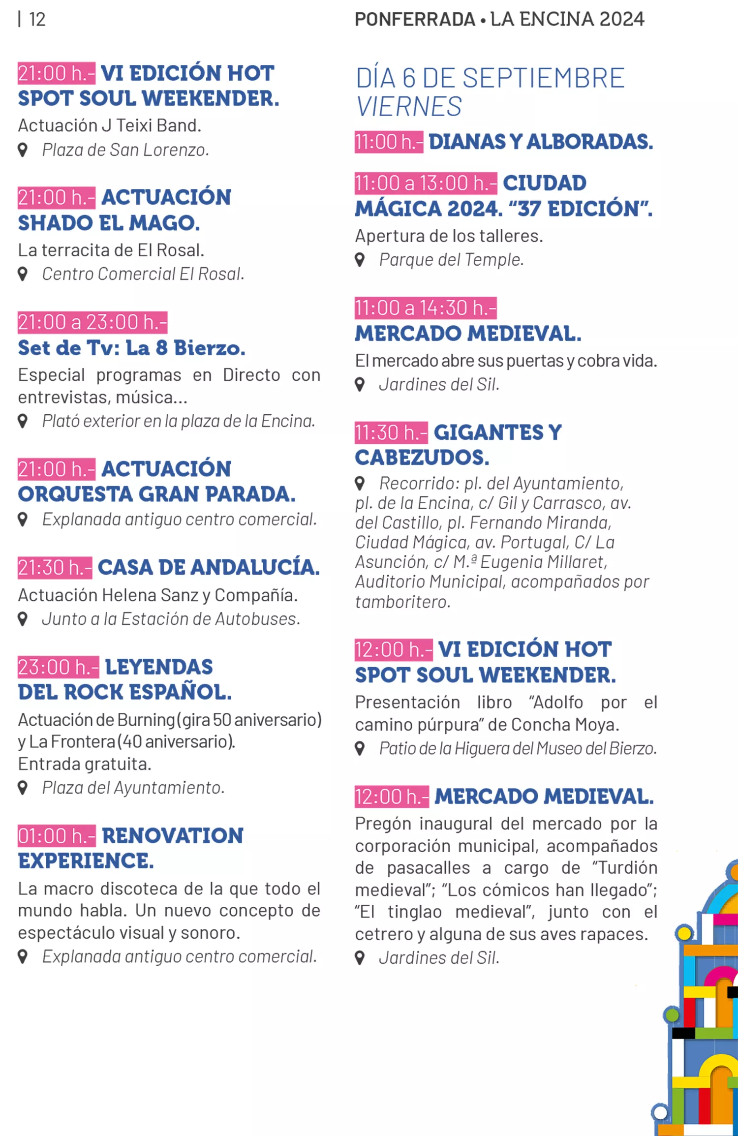 Programa Fiestas Encina Jueves 5 