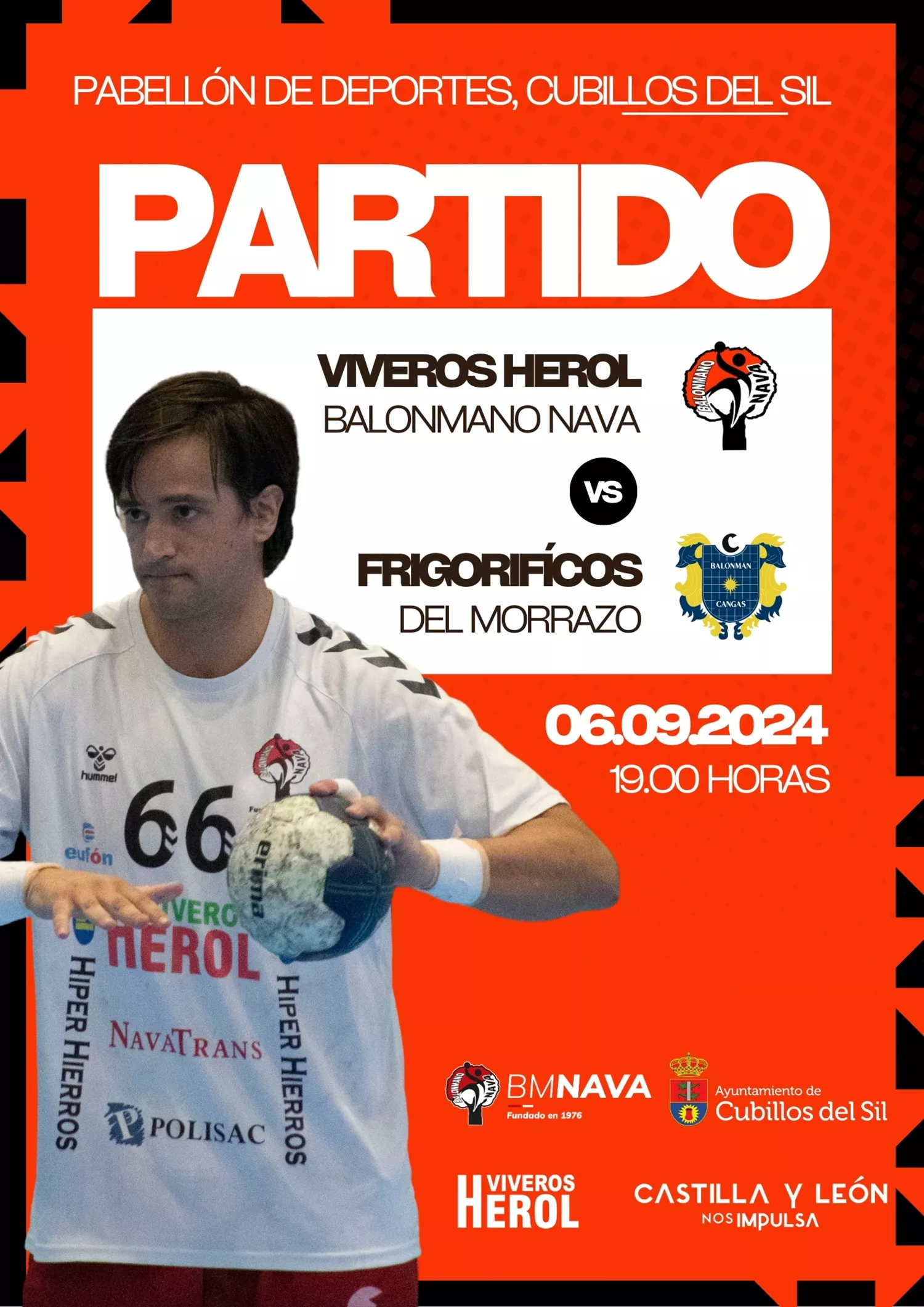 Cartel partido de balonmano en Cubillos