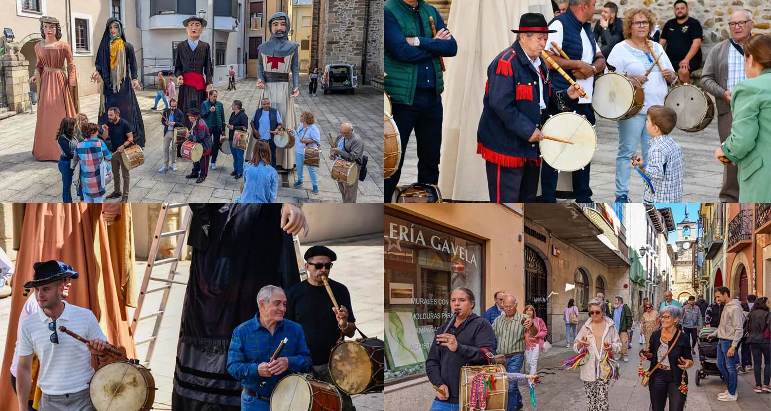 Encuentro de tamboriteros en las Fiestas de la Encina de Ponferrada