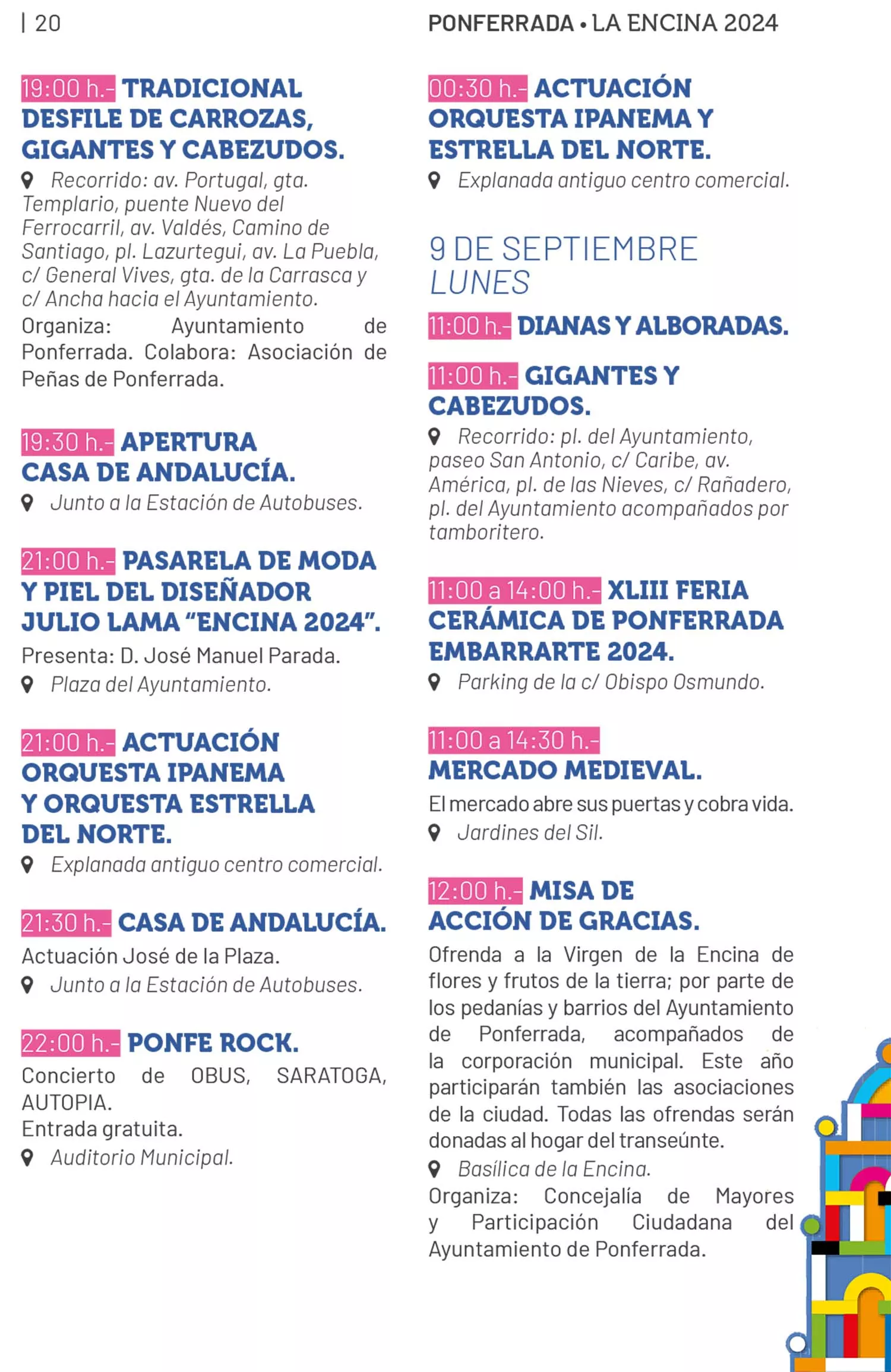 Programa Fiestas de la Encina domingo 8