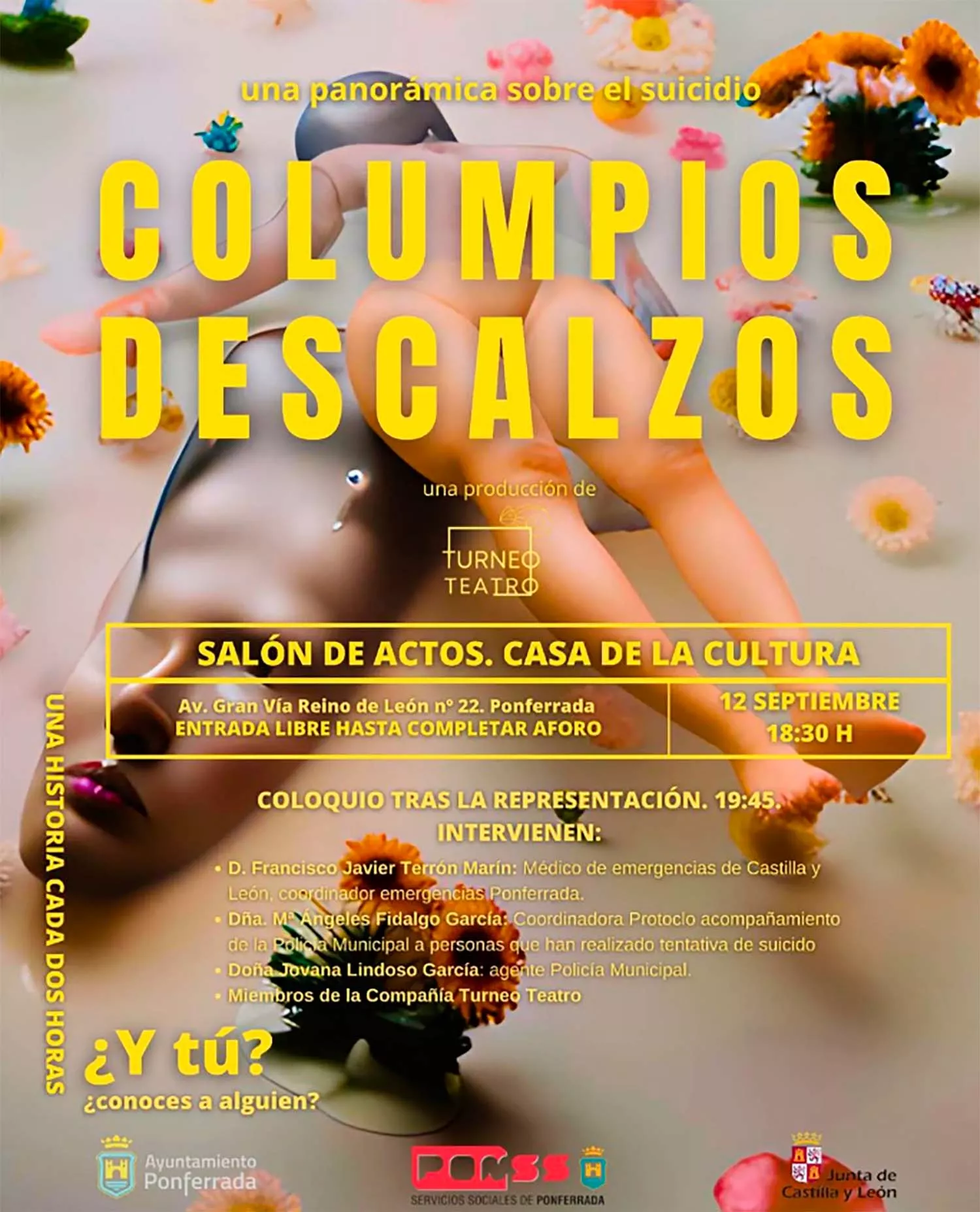 Cartel 'Columpios Descalzos' el próximo viernes 12 de septiembre en Ponferrada