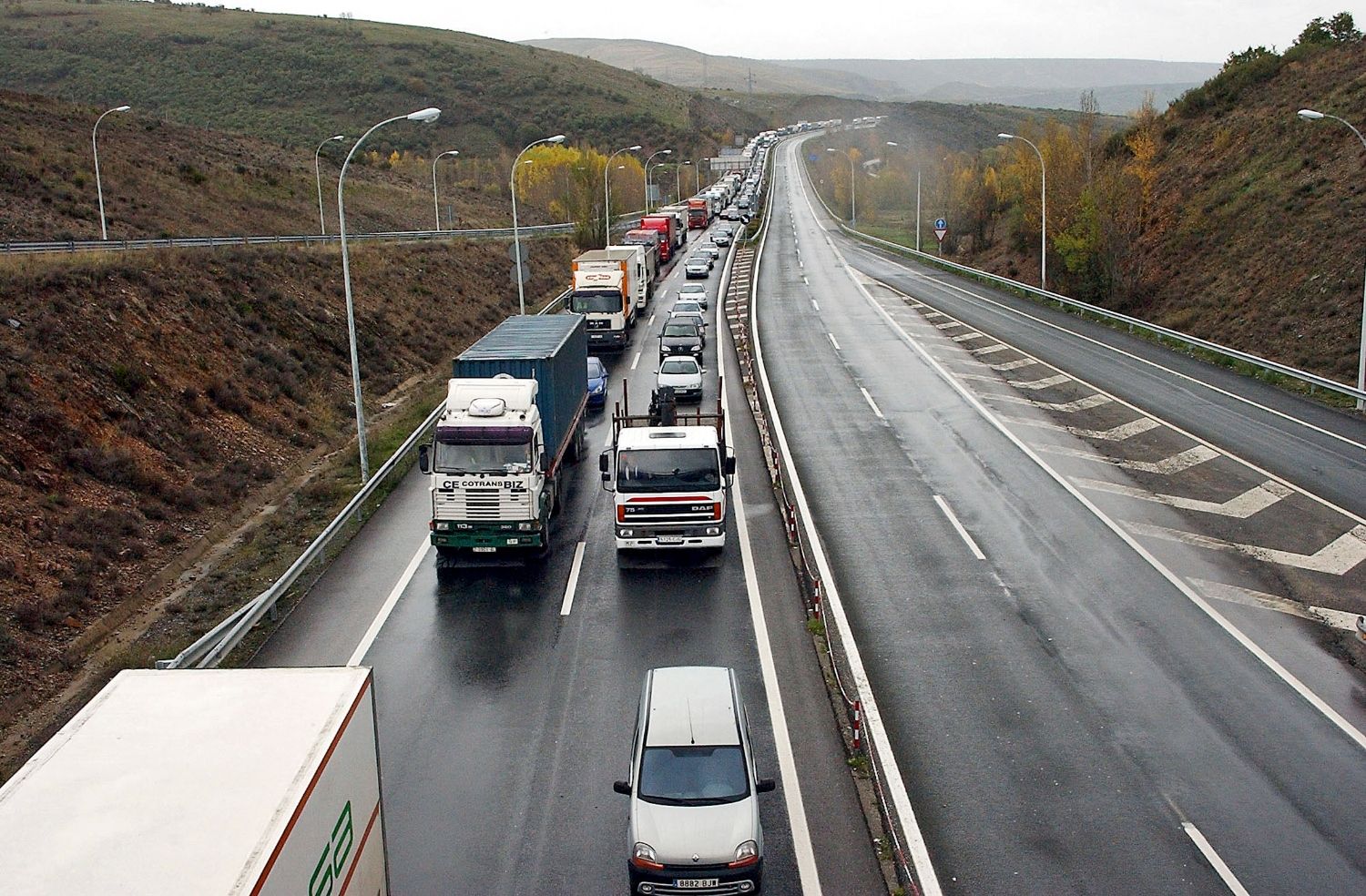 Tráfico en la A-66 en la provincia de León 