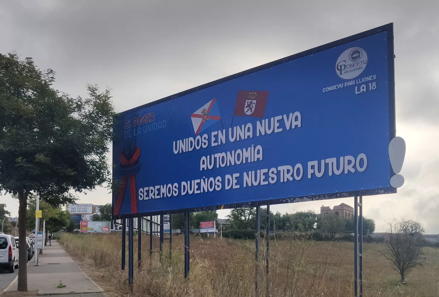 Nueva valla por la Autonomía Leonesa en Ponferrada