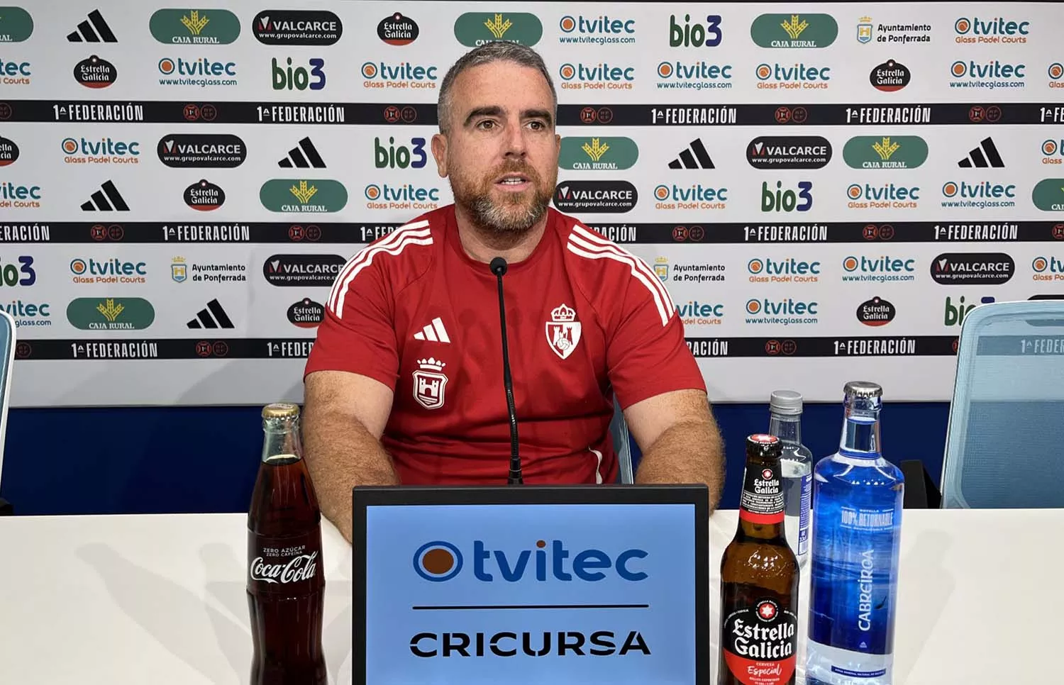 Javi Rey en sala de prensa