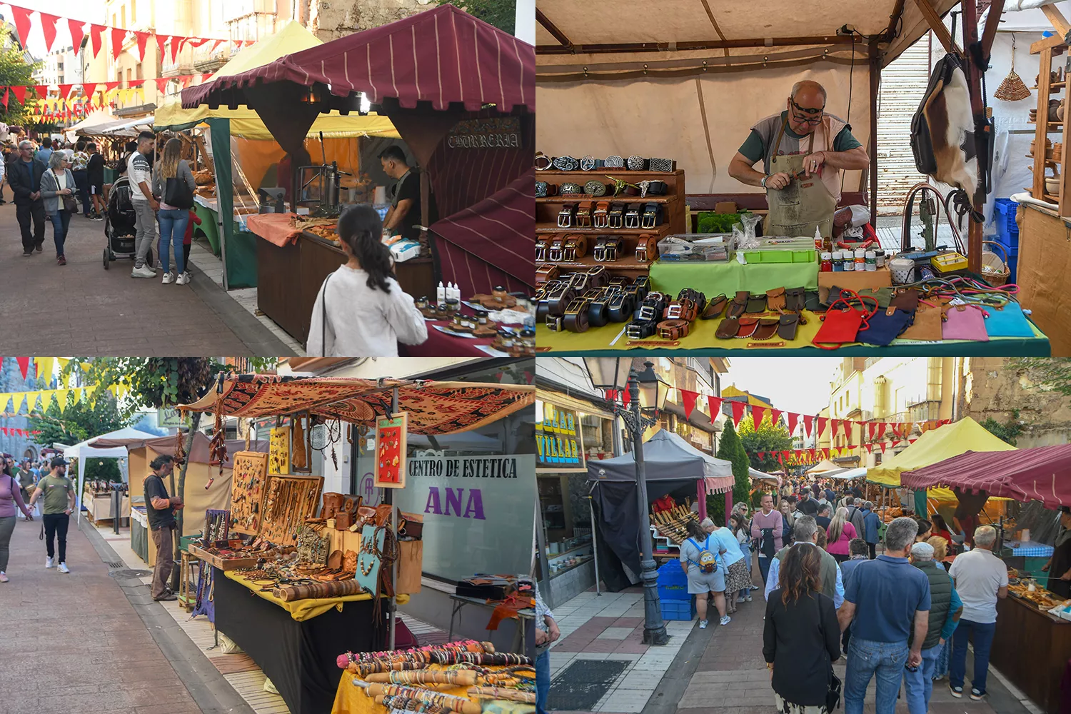 Productos artesanos y ambientación musical en el mercado medieval de Bembibre