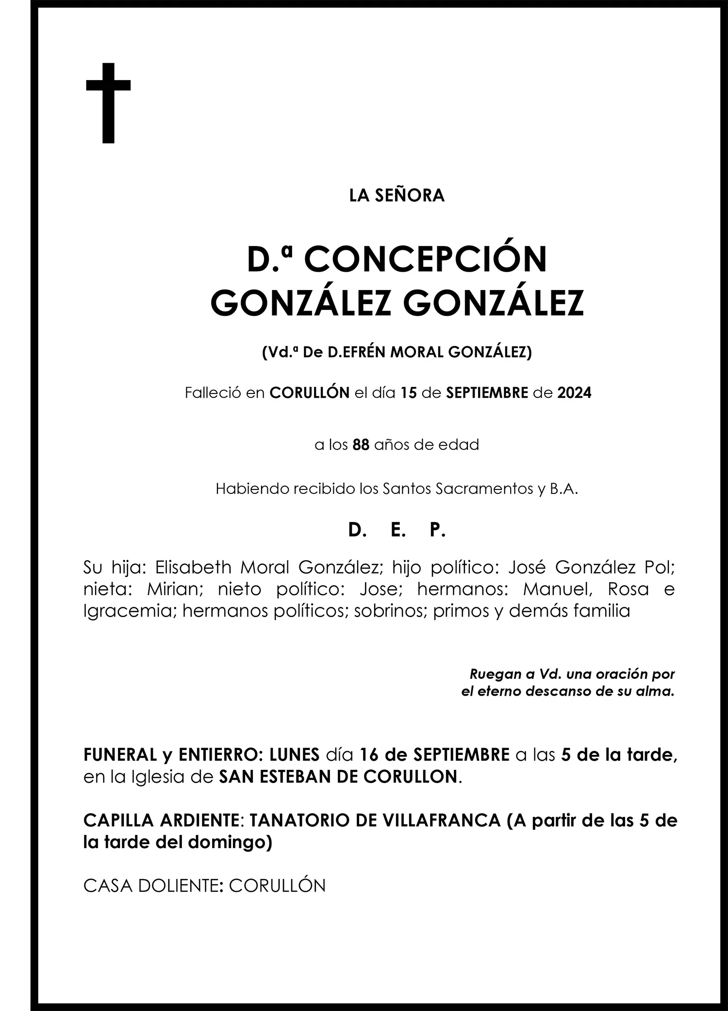 CONCEPCIÓN GONZÁLEZ GONZÁLEZ