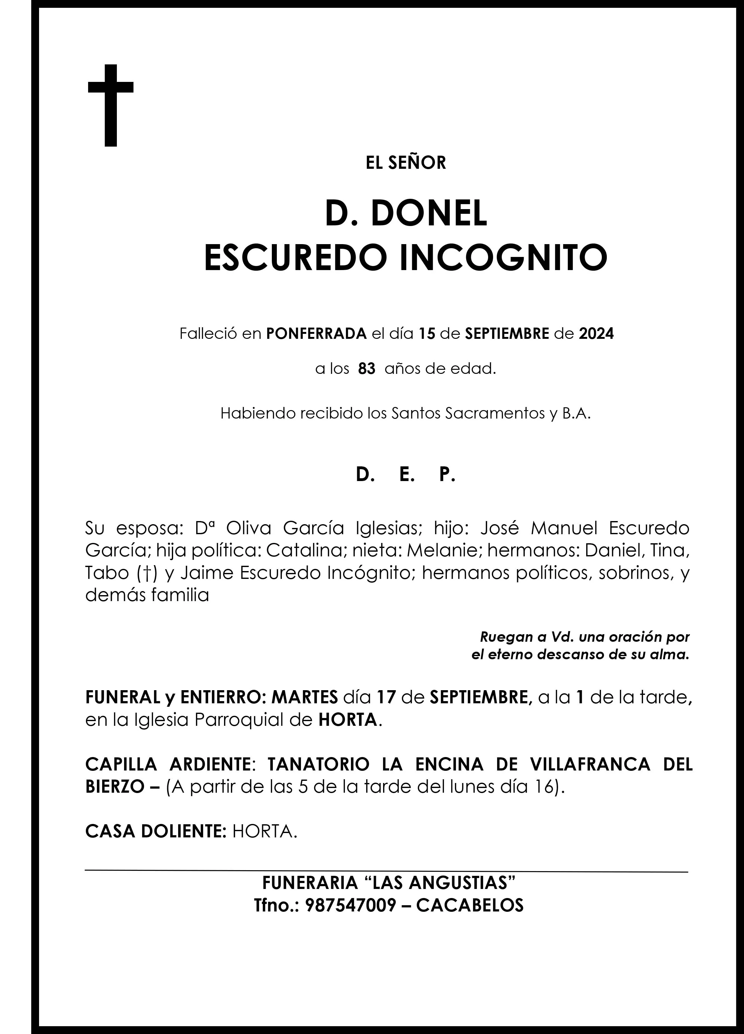 DONEL ESCUREDO INCOGNITO