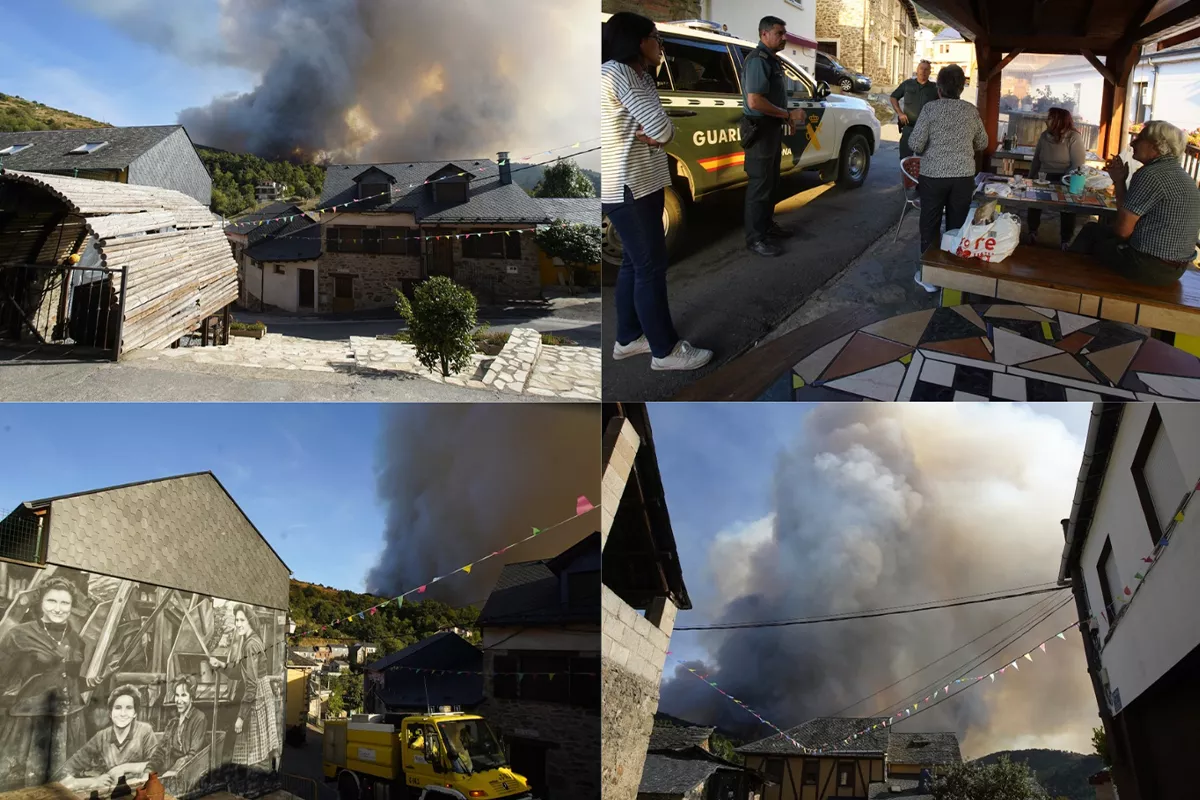 El incendio de Brañuelas penetra en Torre del Bierzo y amenaza a dos pueblos: Así viven los vecinos la alerta de Nivel 2