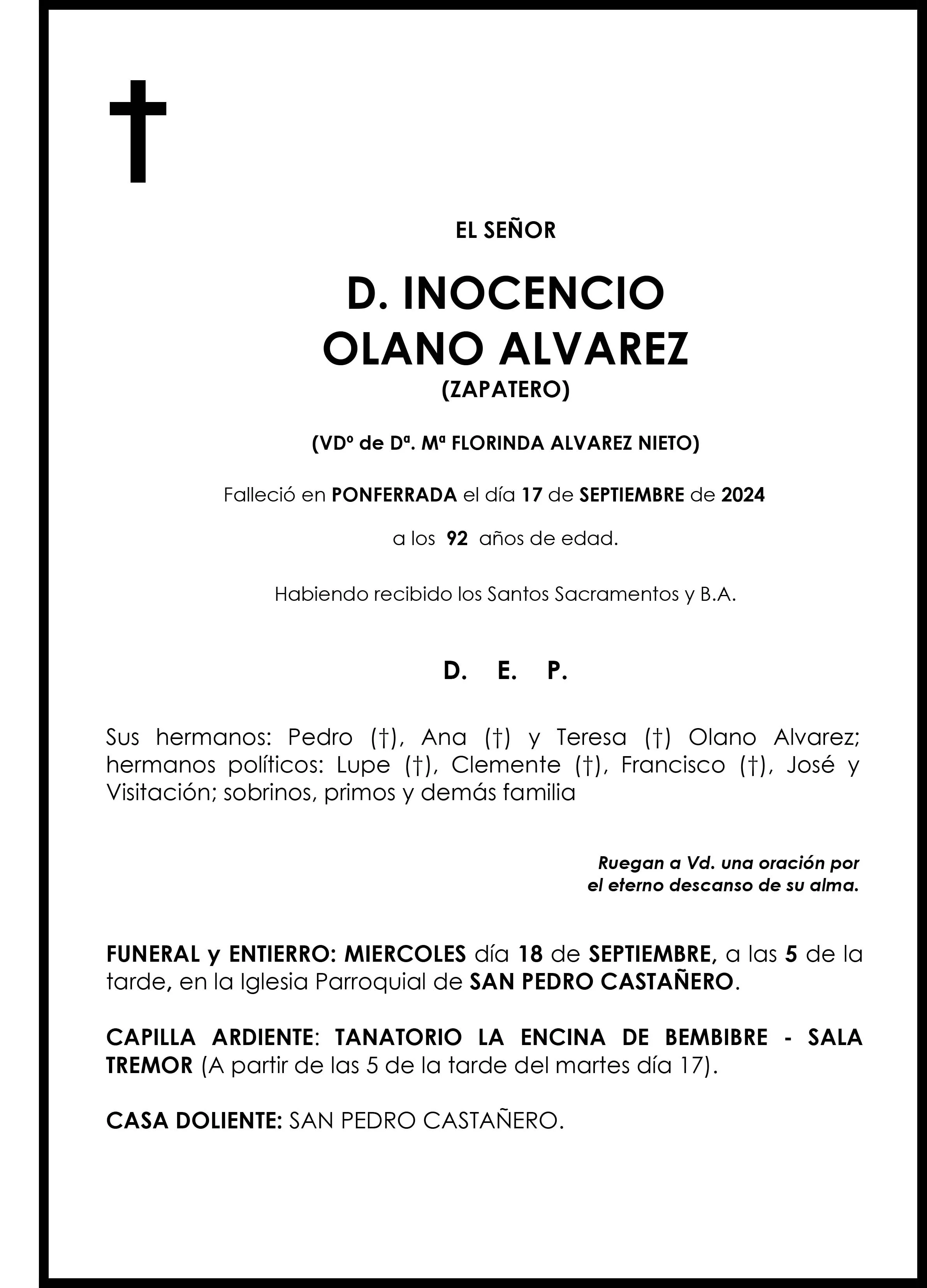 INOCENCIO OLANO ÁLVAREZ