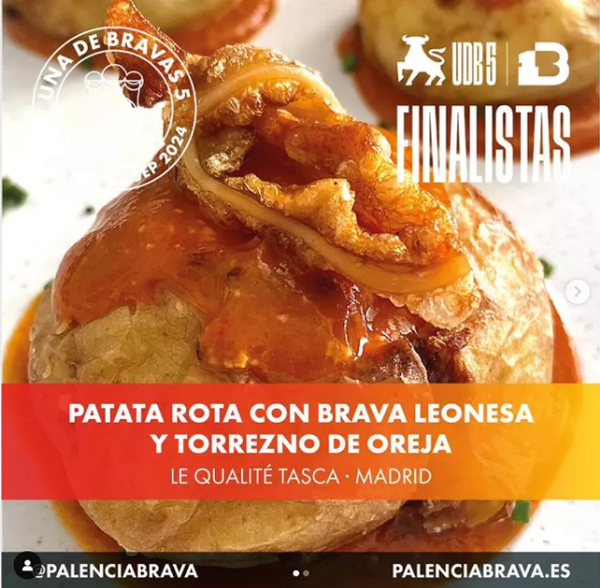 Patatas bravas presentadas por Le Qualitè Tasca al concurso