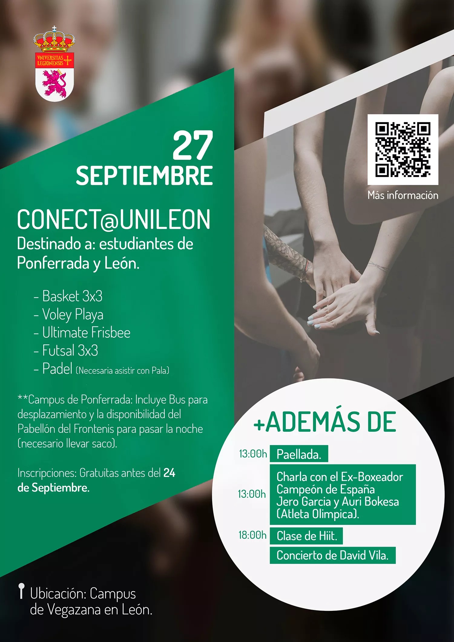 Cartel jornadas deportivas Conect@unileon