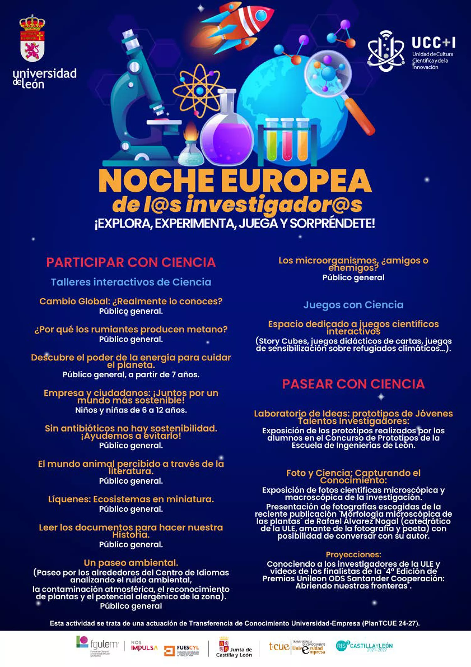 Programación Noche Europea de los investigadores en León