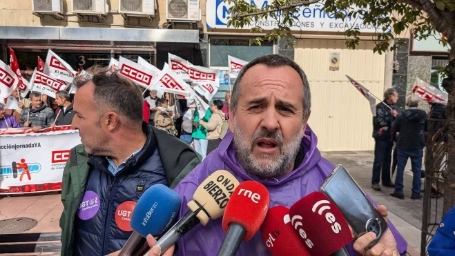 El secretario general de CCOO en El Bierzo Ursicino Sánchez