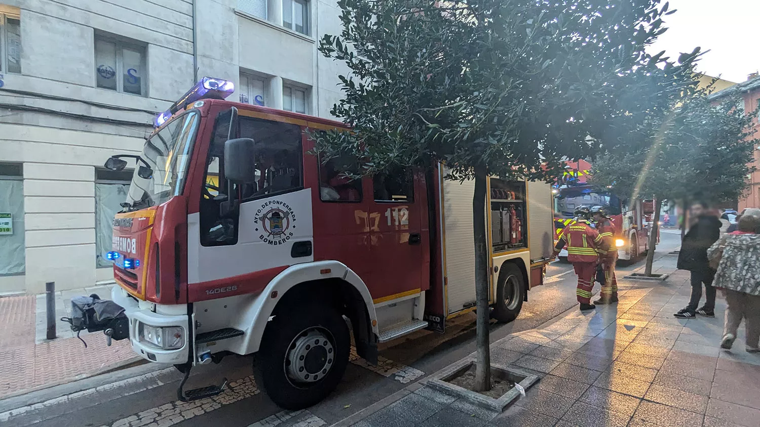 Un pequeño incidente doméstico moviliza a los bomberos de Ponferrada 