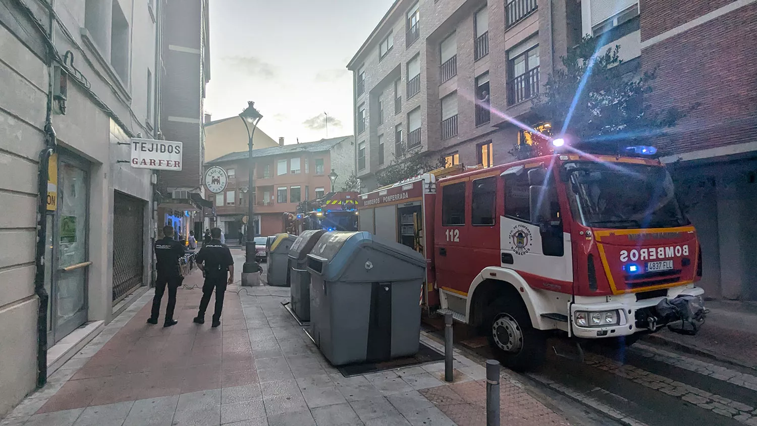 Un pequeño incidente doméstico moviliza a los bomberos de Ponferrada 