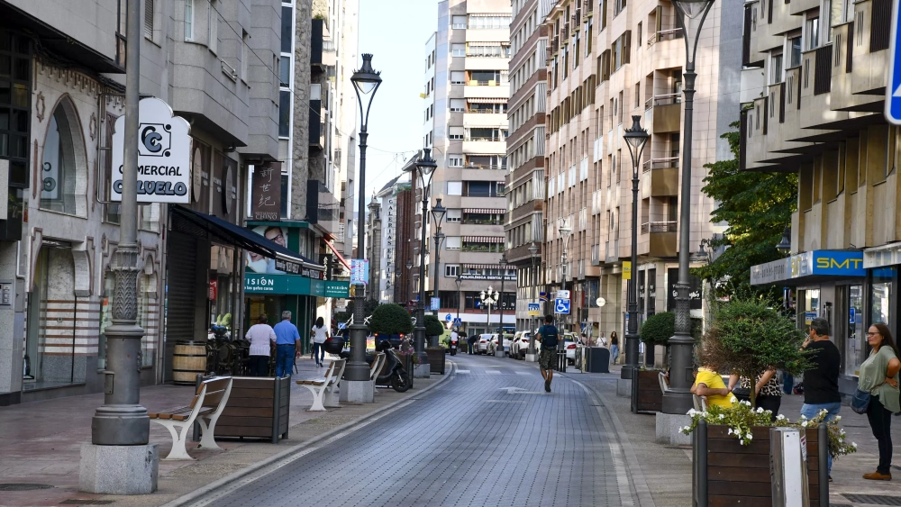 Comercio en el centro de Ponferrada 