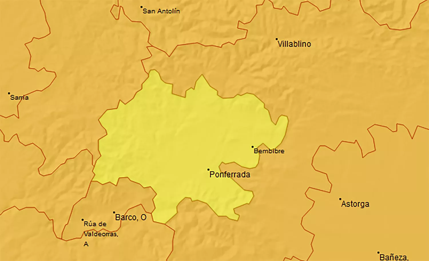 Aviso amarillo y naranja por fuertes rachas de viento en El Bierzo y Laciana